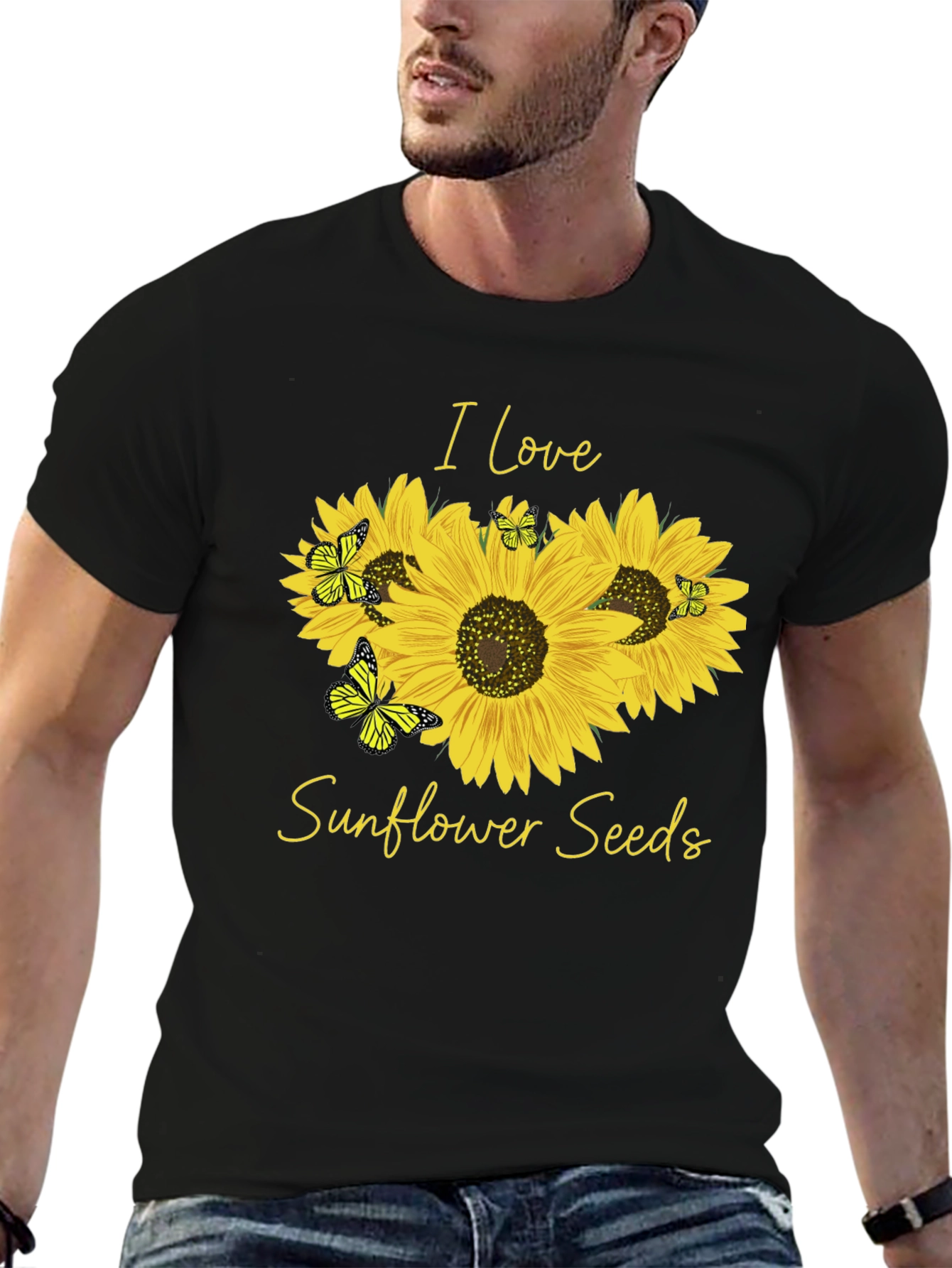 I Love Sunflower Seeds Graphic T-Shirt