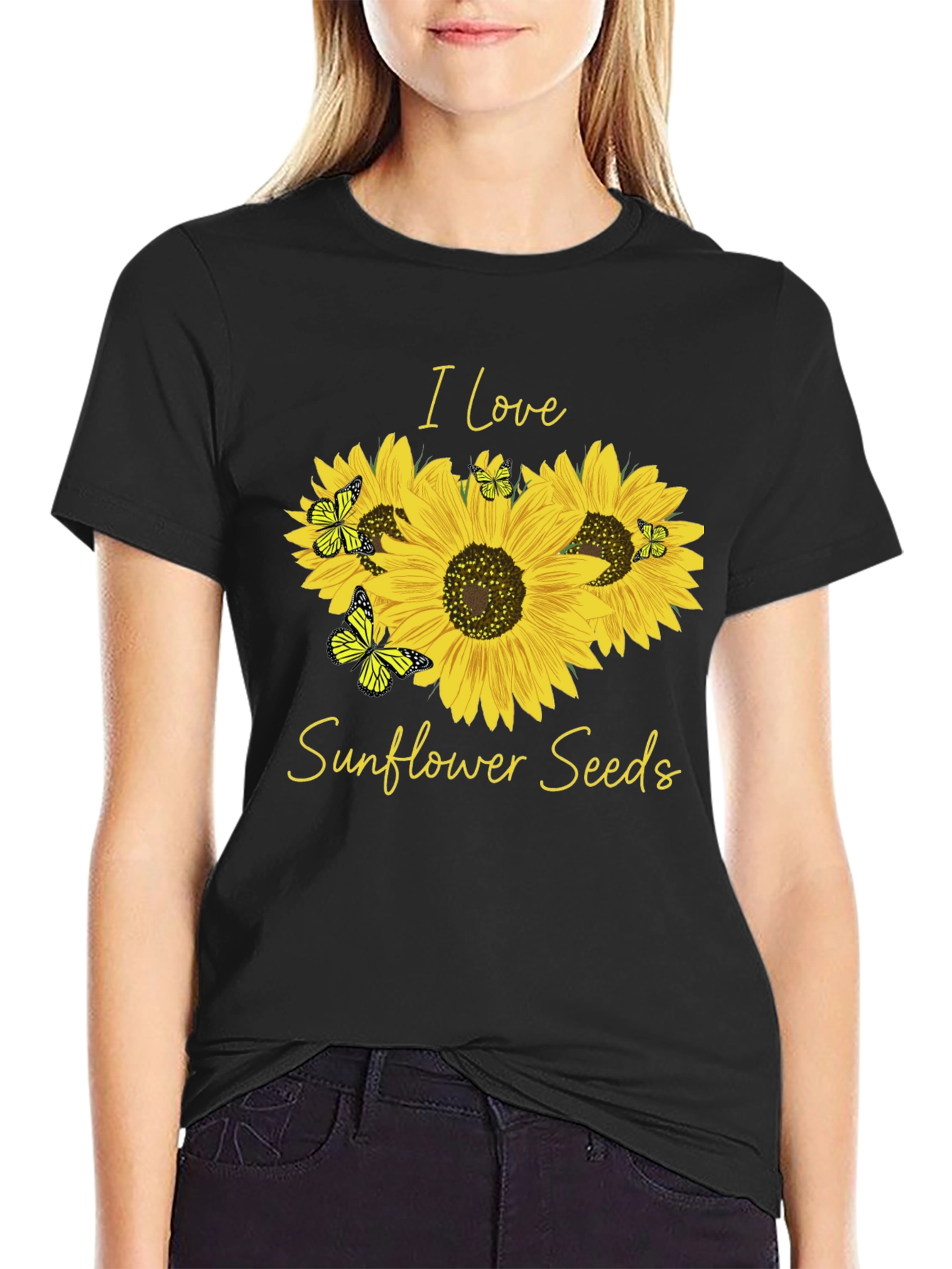 I Love Sunflower Seeds Graphic T-Shirt
