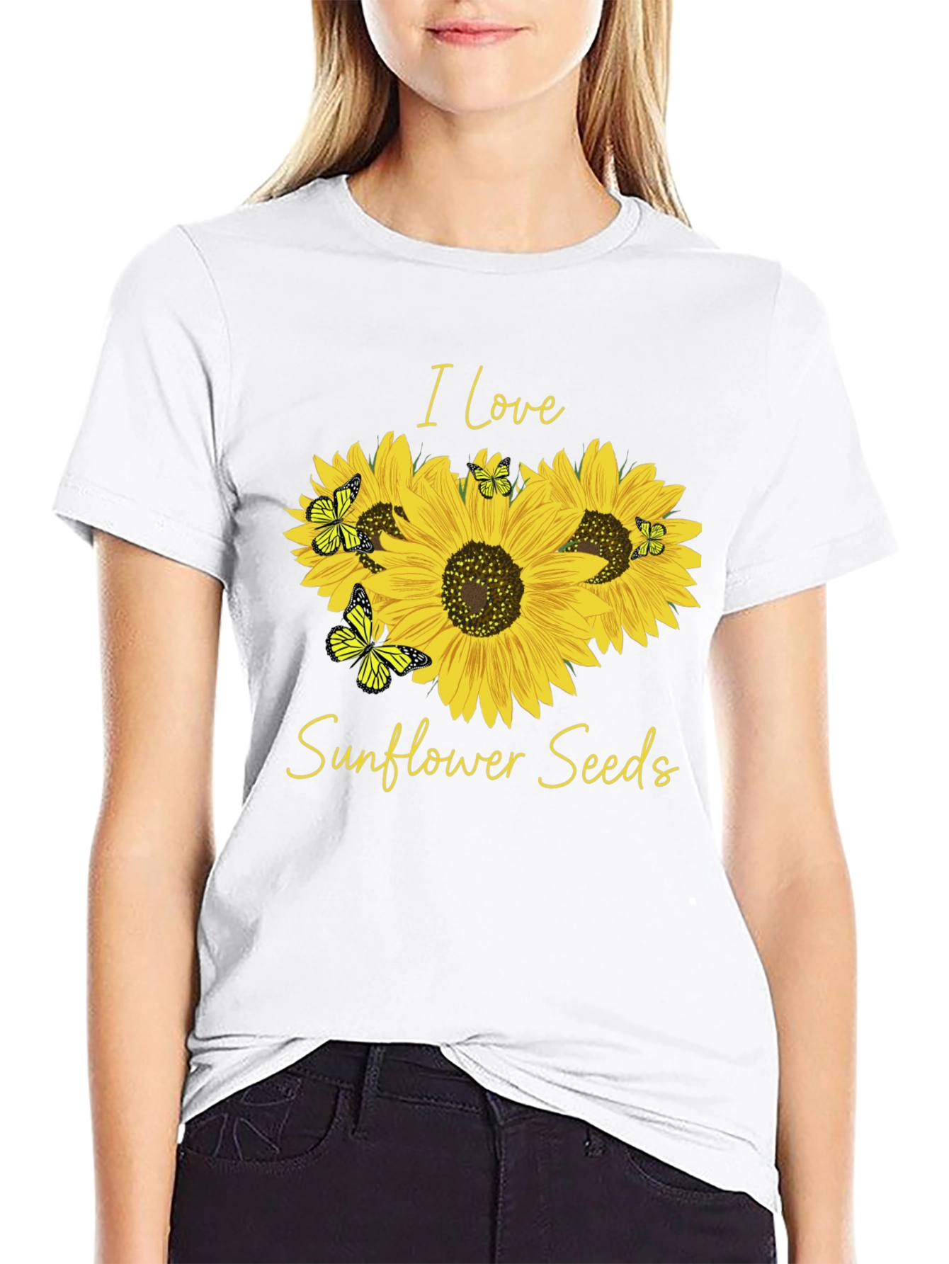 I Love Sunflower Seeds Graphic T-Shirt