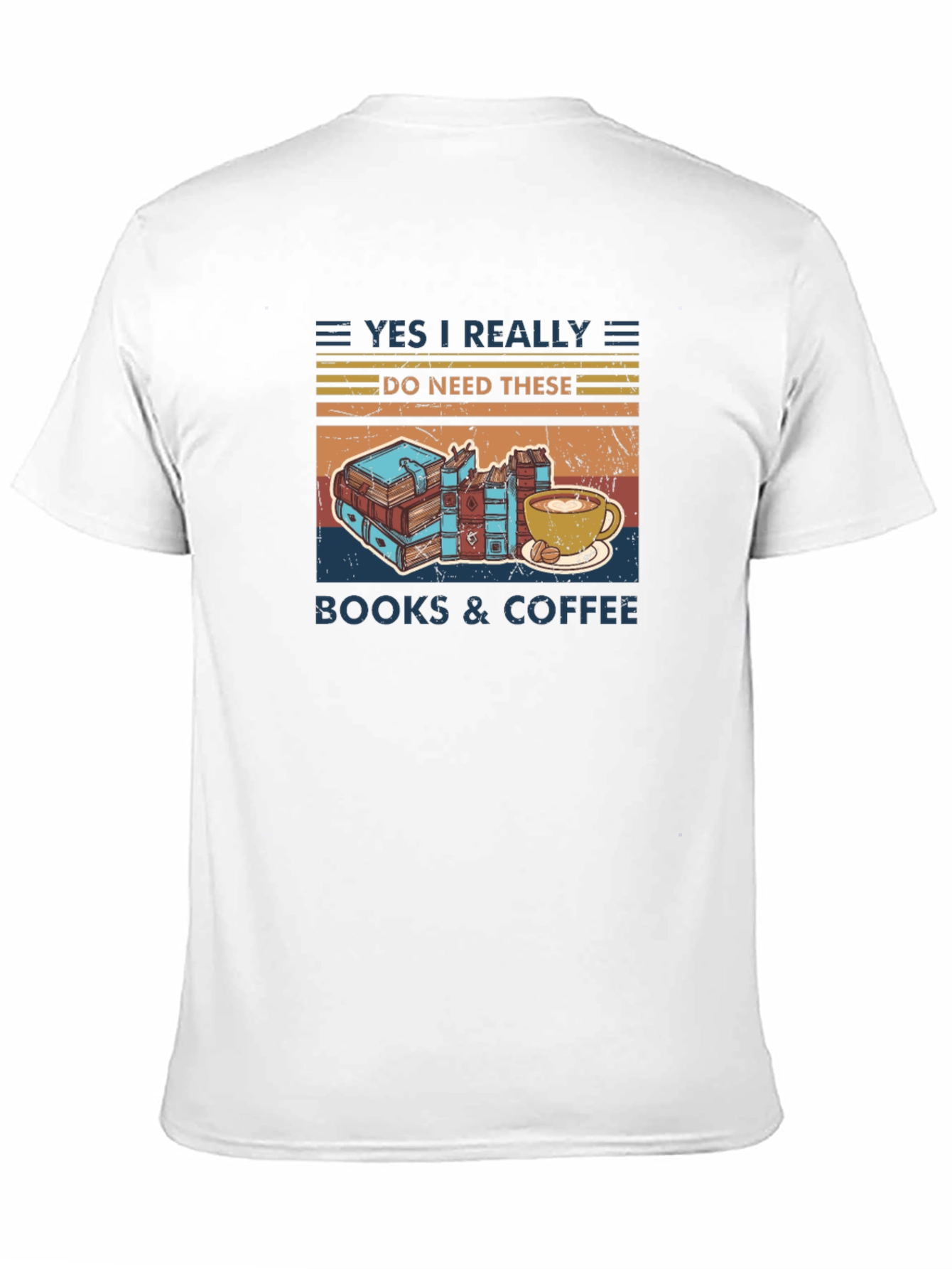 Books & Coffee Retro Graphic Tee