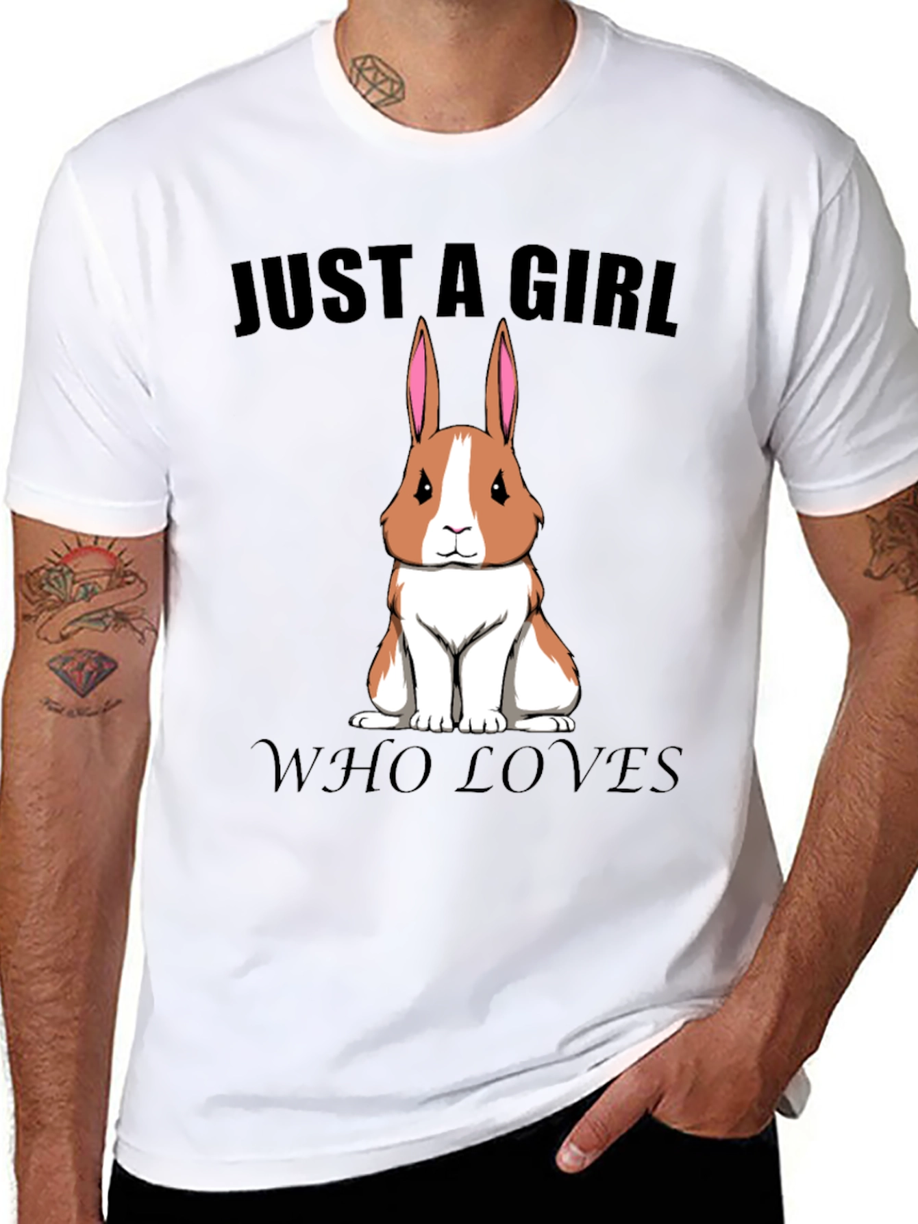 Girl Who Loves Rabbits T-Shirt