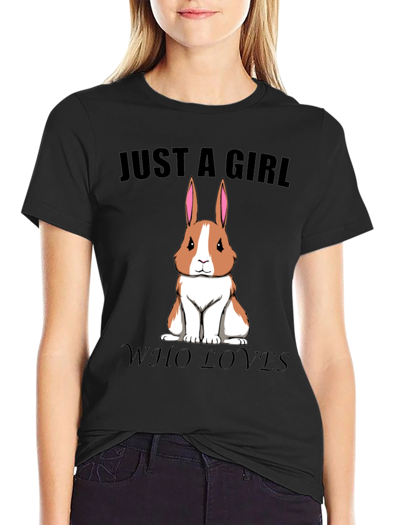 Girl Who Loves Rabbits T-Shirt