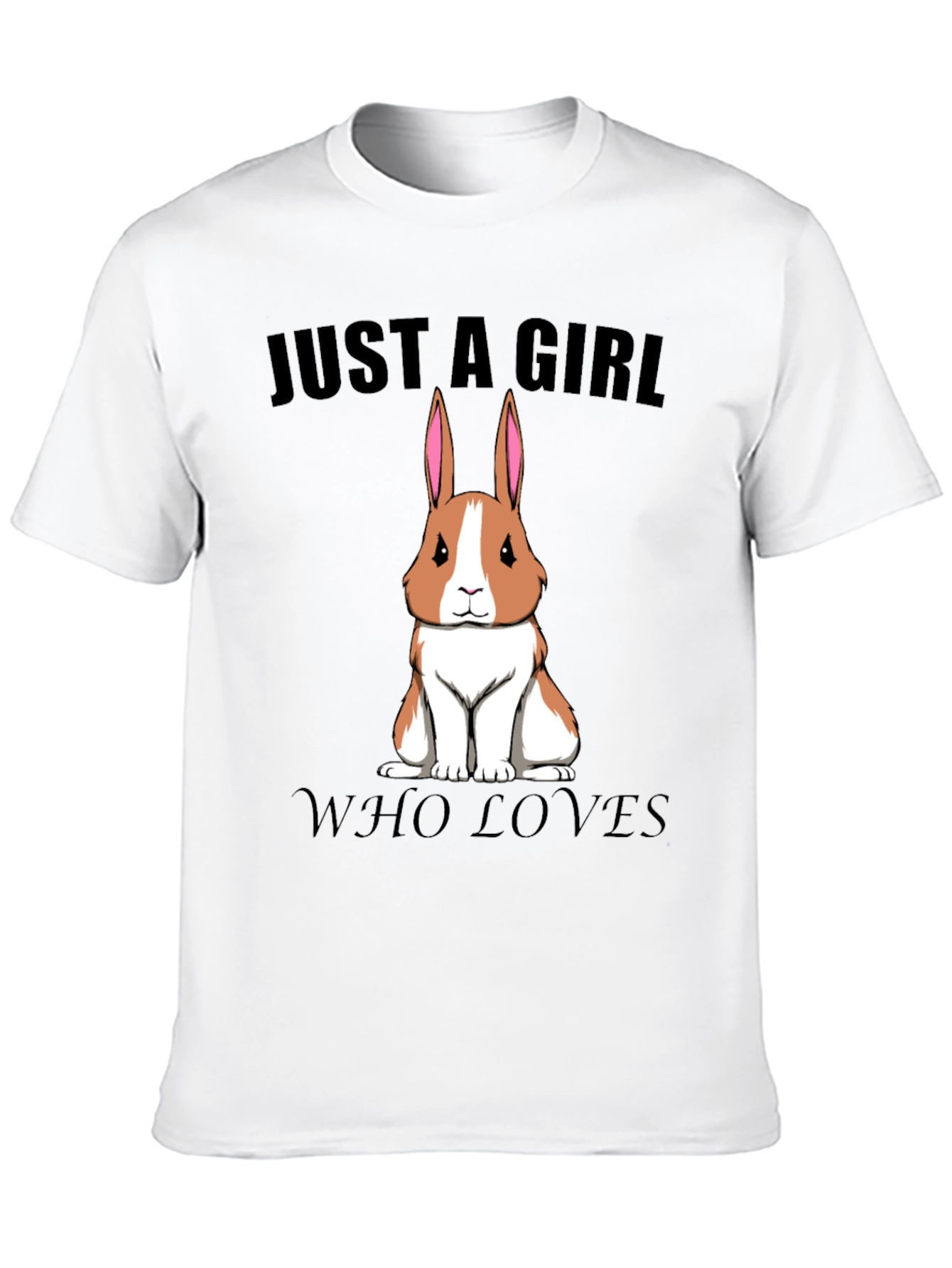 Girl Who Loves Rabbits T-Shirt