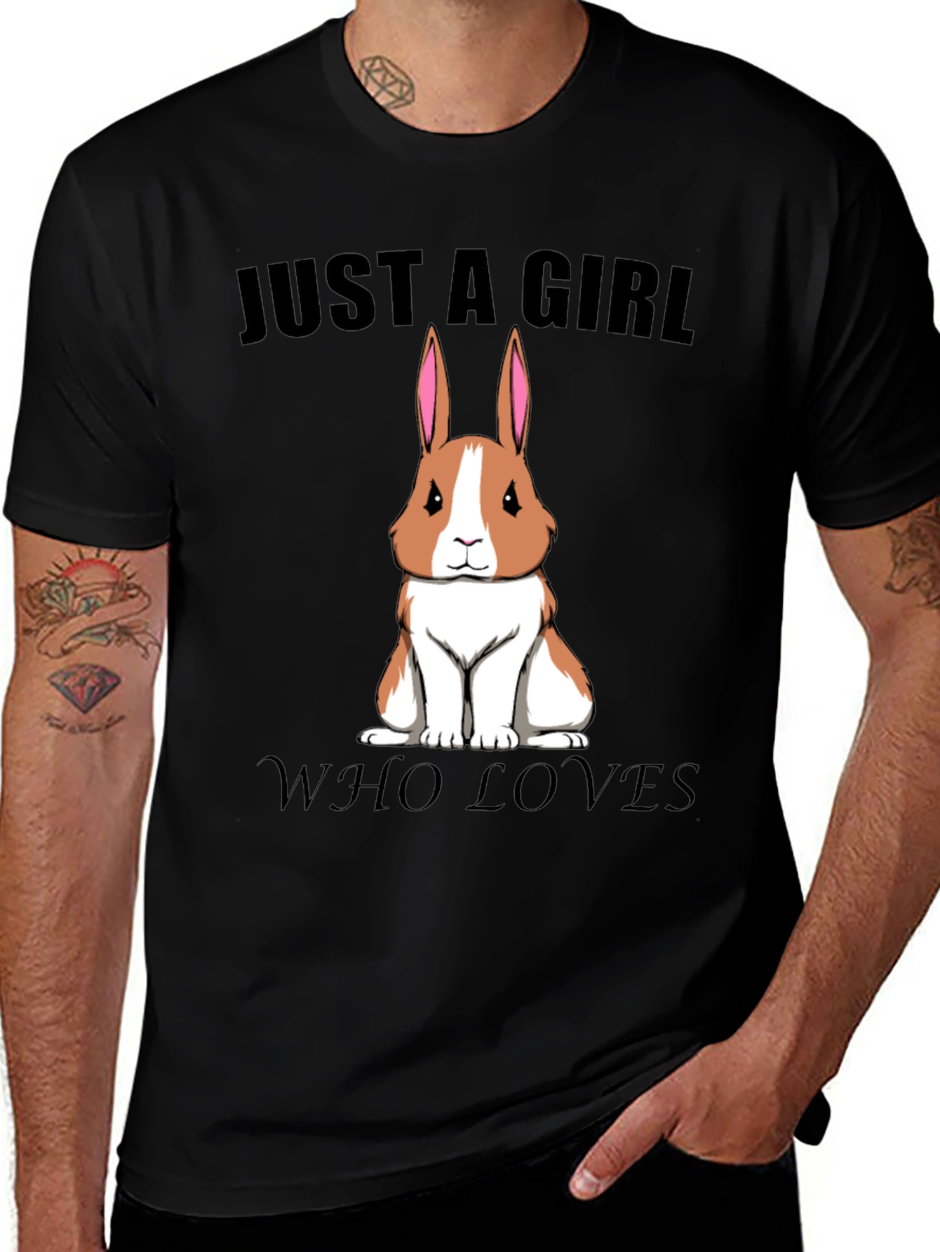 Girl Who Loves Rabbits T-Shirt