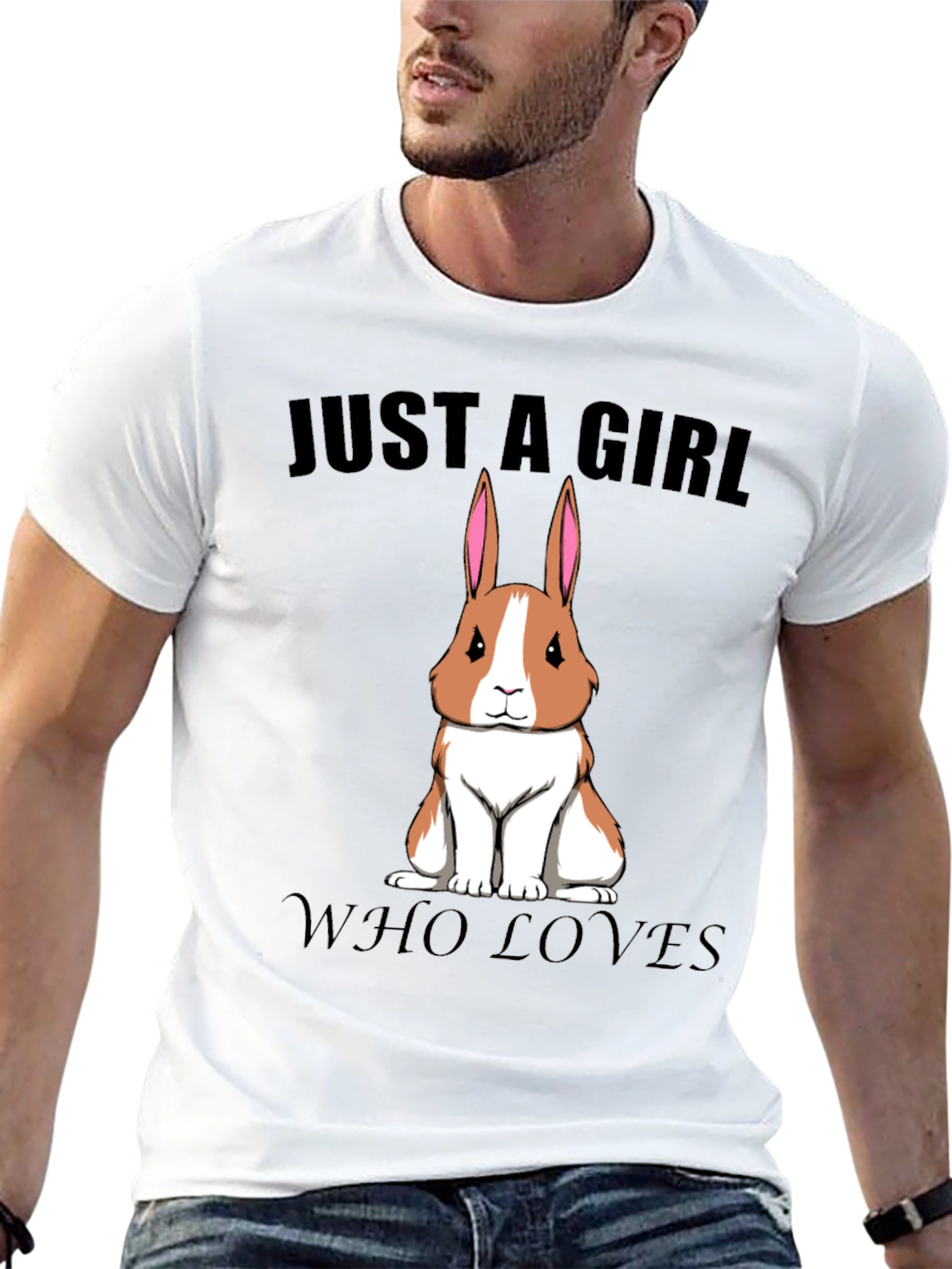 Girl Who Loves Rabbits T-Shirt