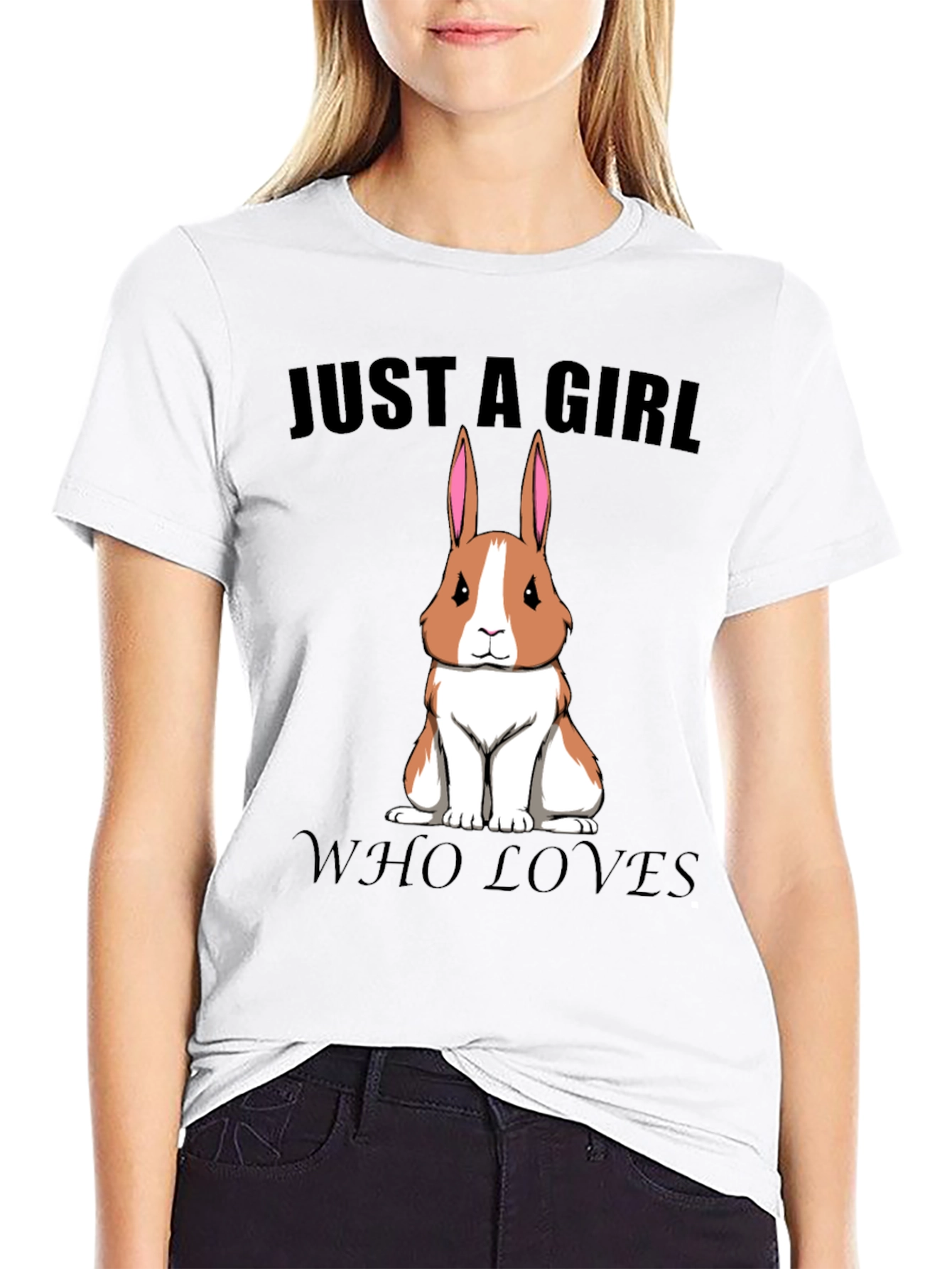 Girl Who Loves Rabbits T-Shirt