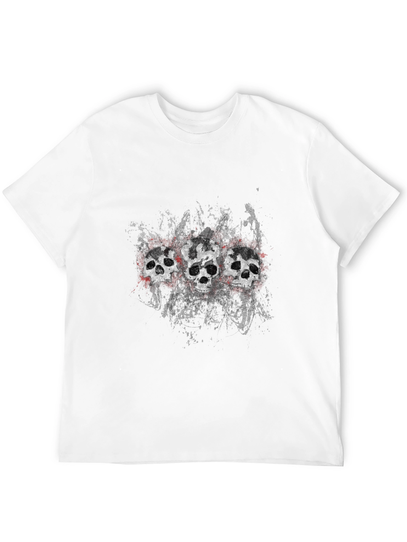 Skull Trio Graphic Tee - Mens Black T-Shirt