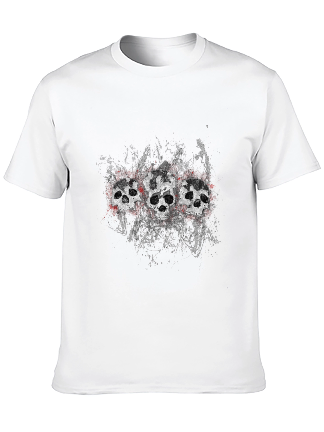 Skull Trio Graphic Tee - Mens Black T-Shirt