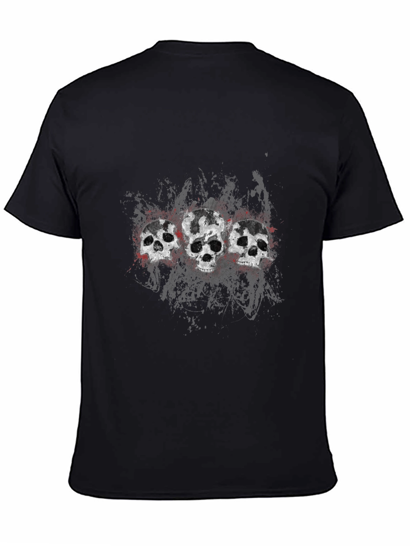 Skull Trio Graphic Tee - Mens Black T-Shirt
