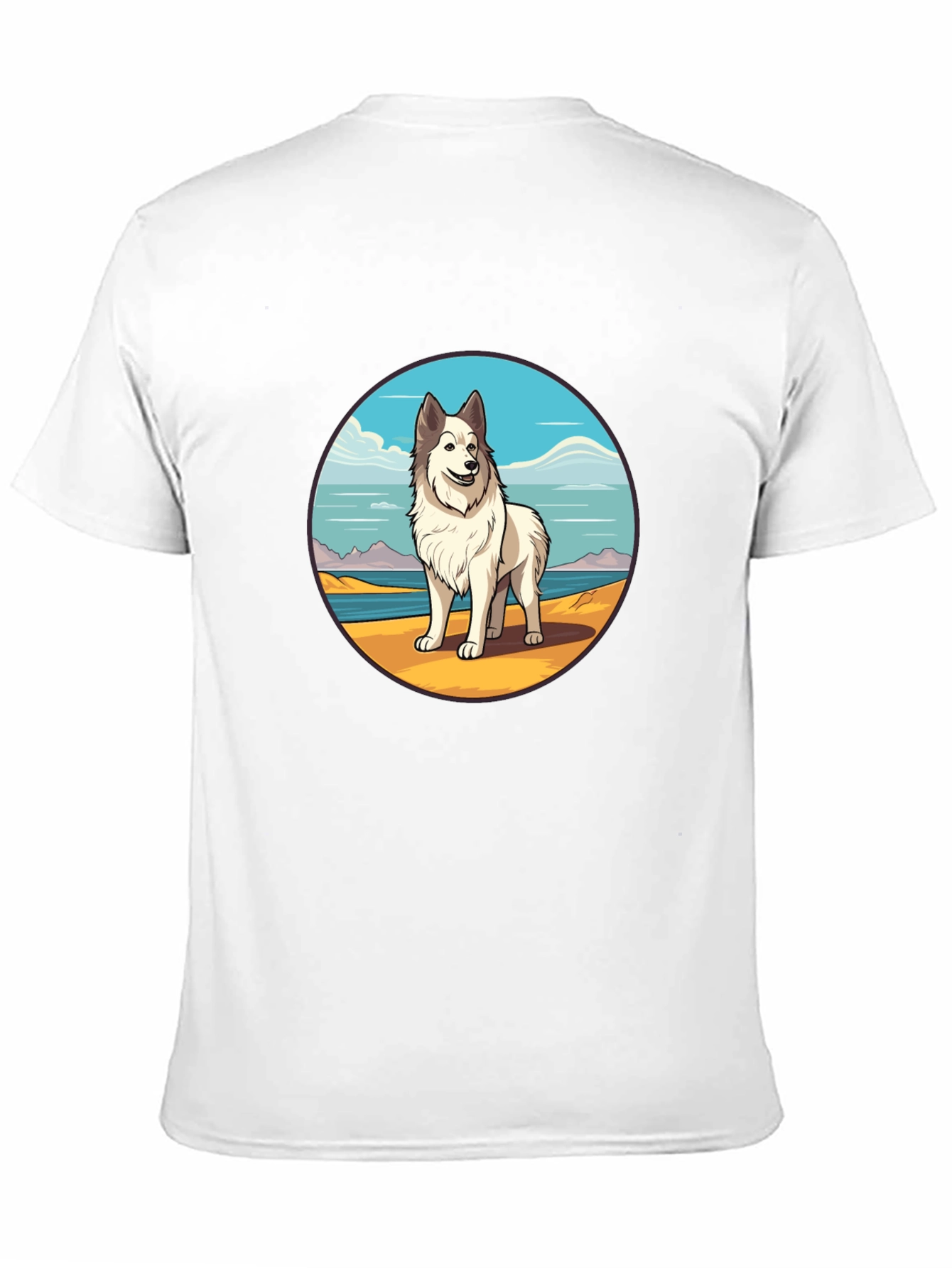 Dog Breed T-Shirt - Beach Scene Graphic Tee