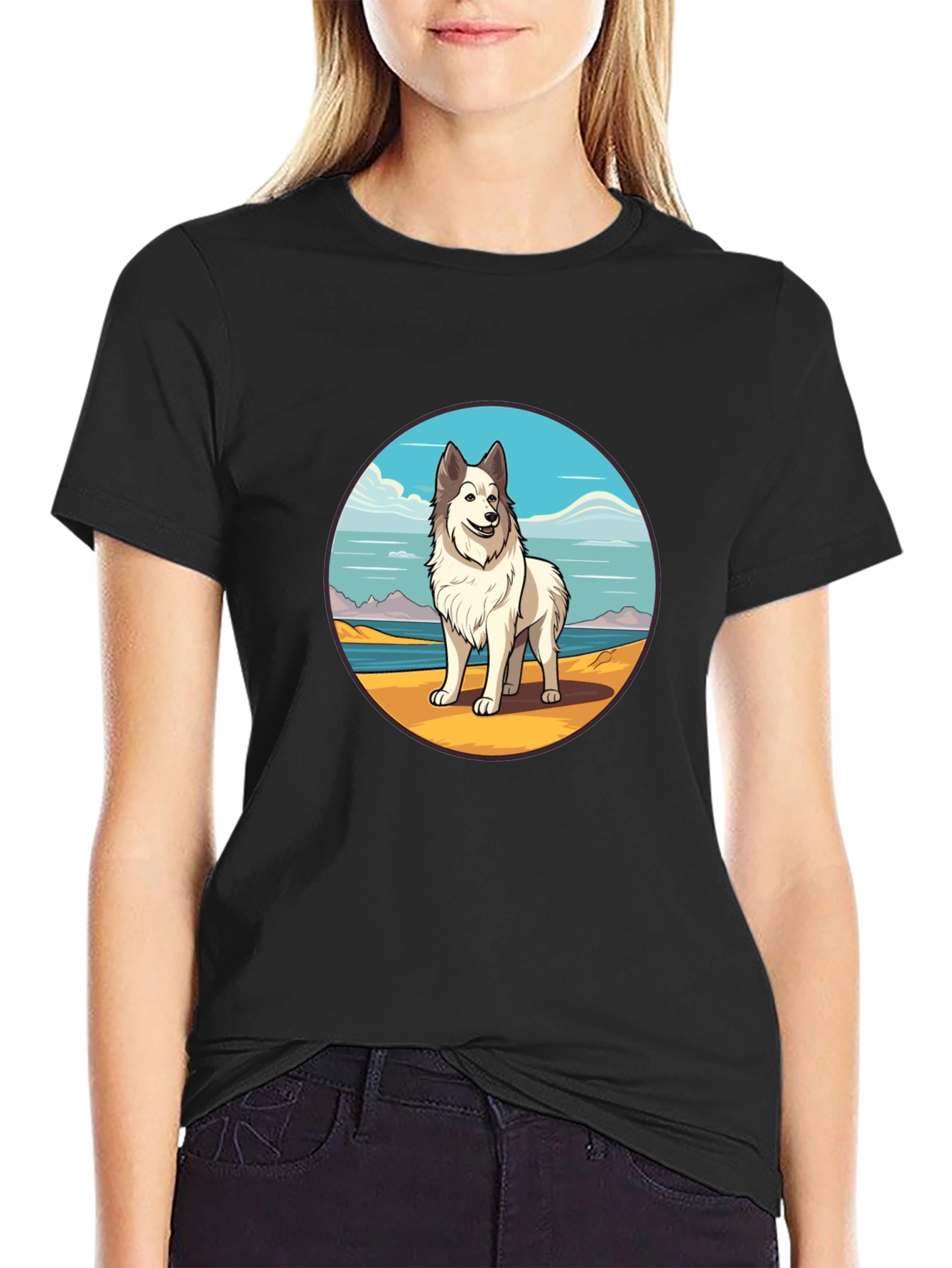 Dog Breed T-Shirt - Beach Scene Graphic Tee
