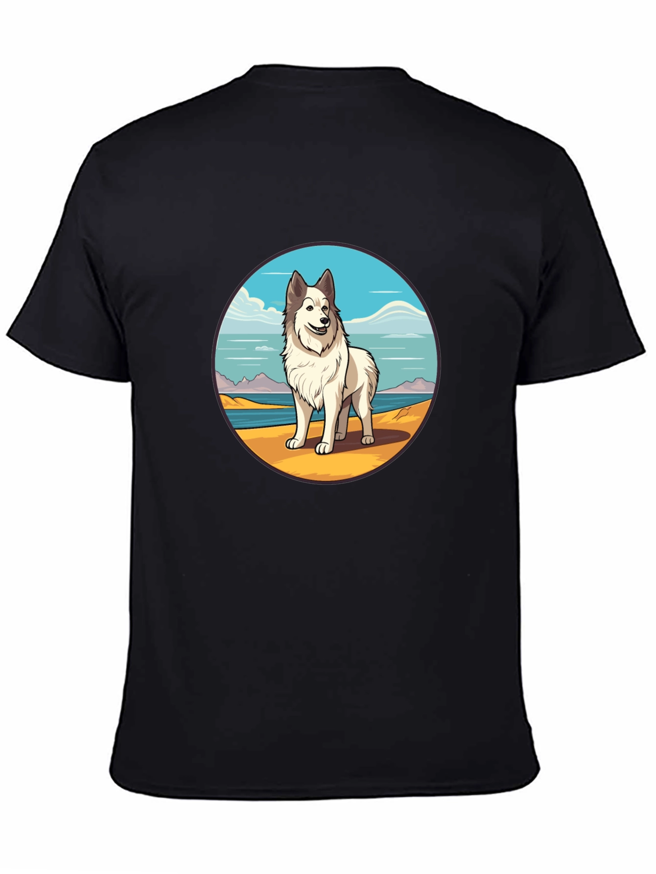 Dog Breed T-Shirt - Beach Scene Graphic Tee