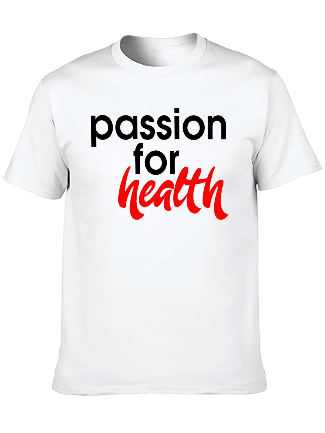 Passion for Health T-Shirt - Black Cotton Tee