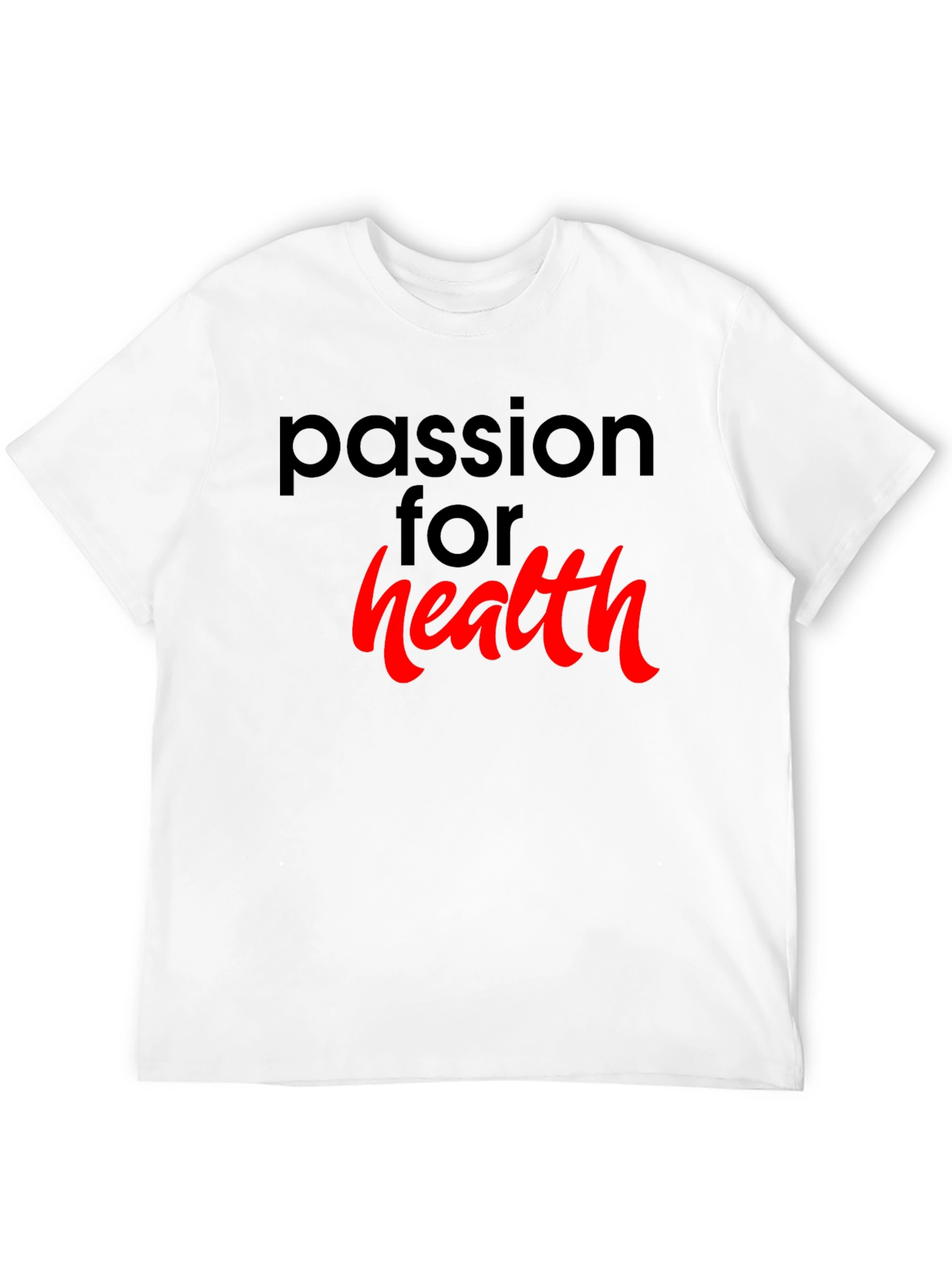 Passion for Health T-Shirt - Black Cotton Tee