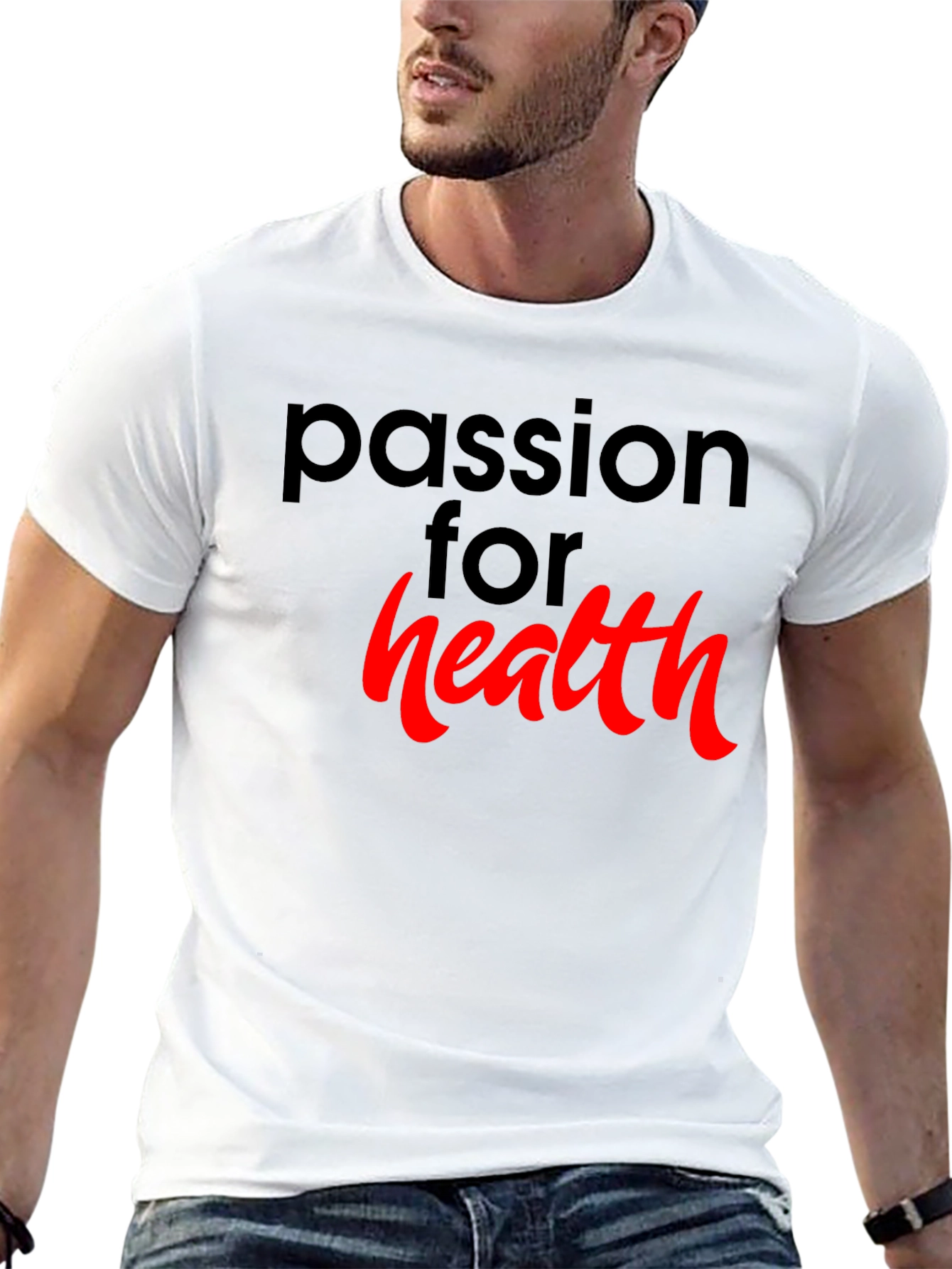 Passion for Health T-Shirt - Black Cotton Tee
