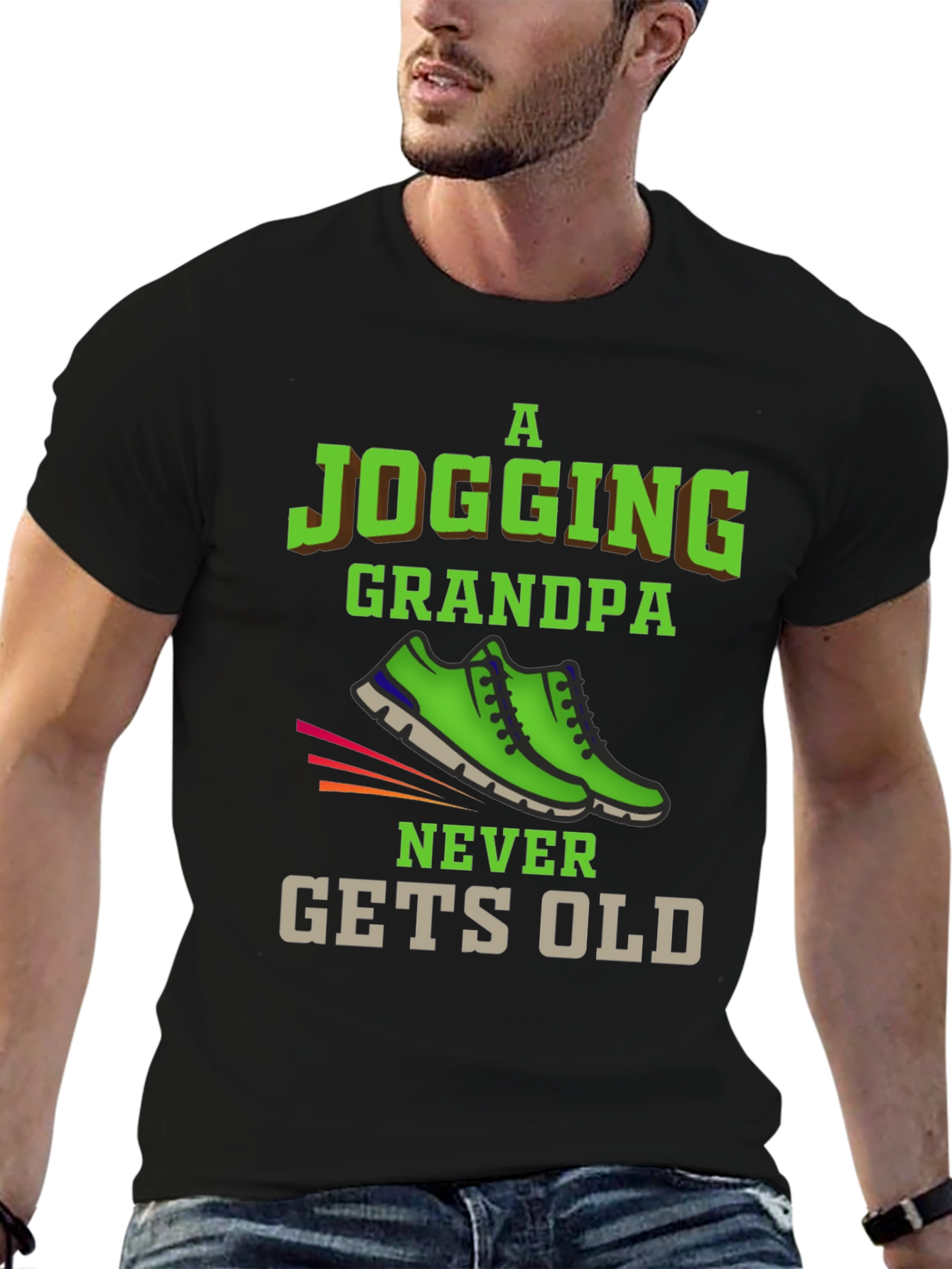 Jogging Grandpa T-Shirt - Never Gets Old