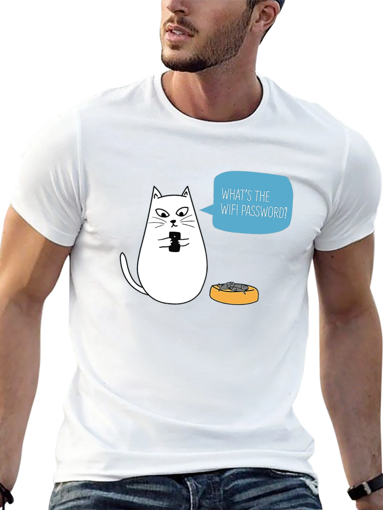 Funny Cat WiFi Password T-Shirt