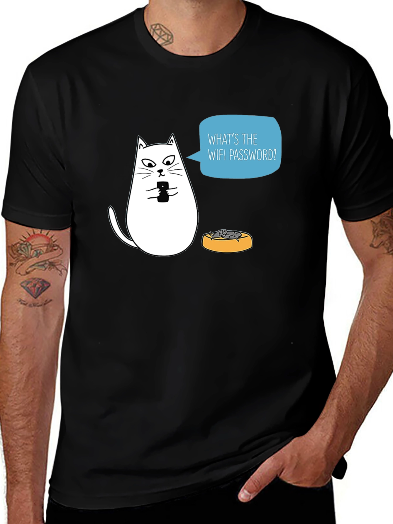 Funny Cat WiFi Password T-Shirt