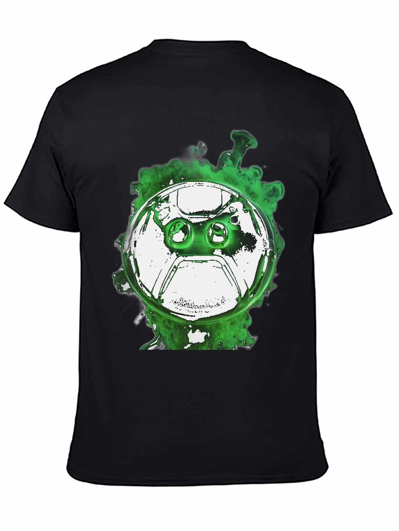 Gaming Controller T-Shirt - Green Smoke Design
