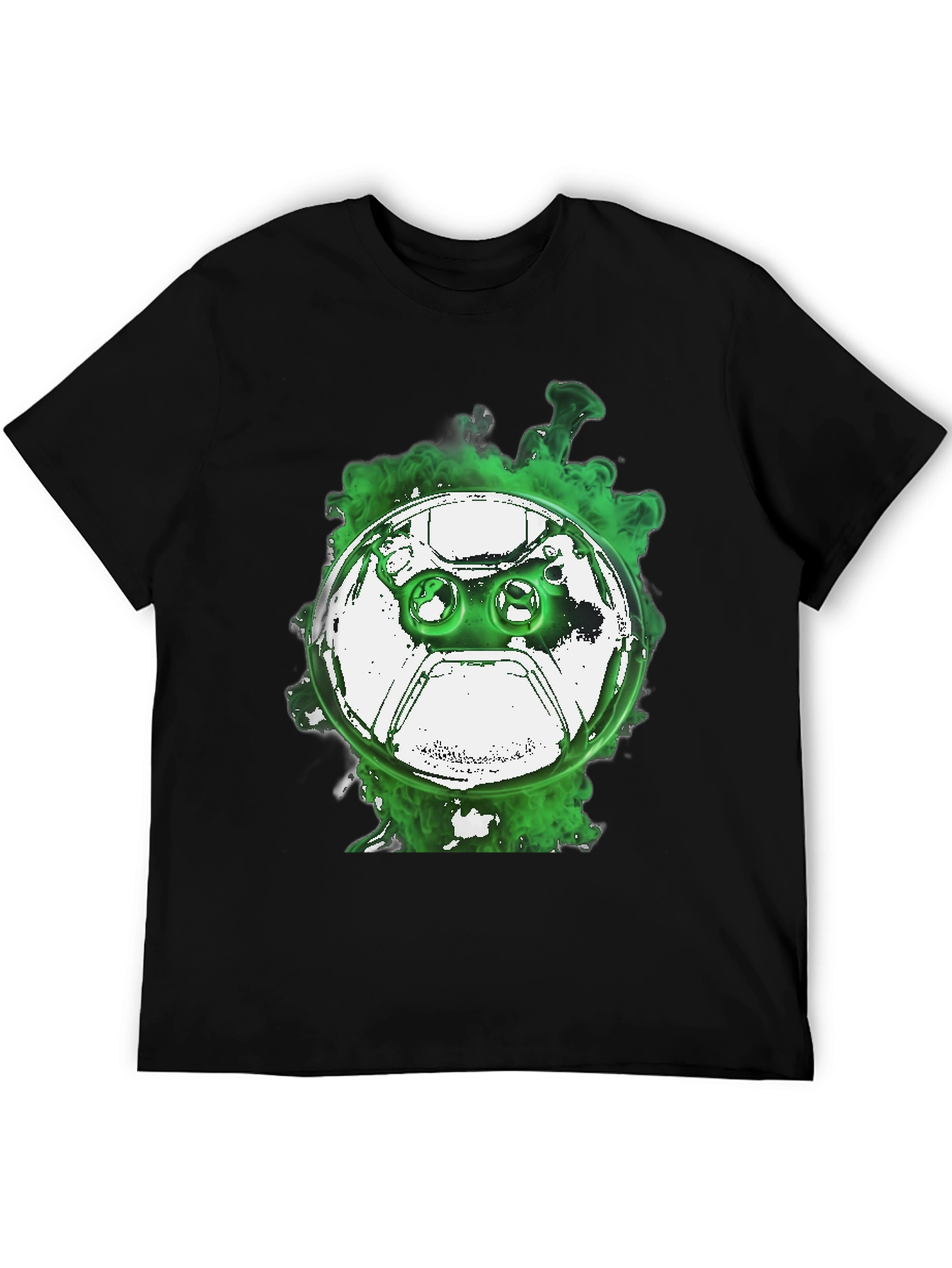 Gaming Controller T-Shirt - Green Smoke Design