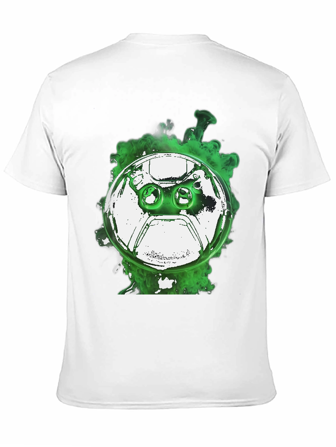 Gaming Controller T-Shirt - Green Smoke Design