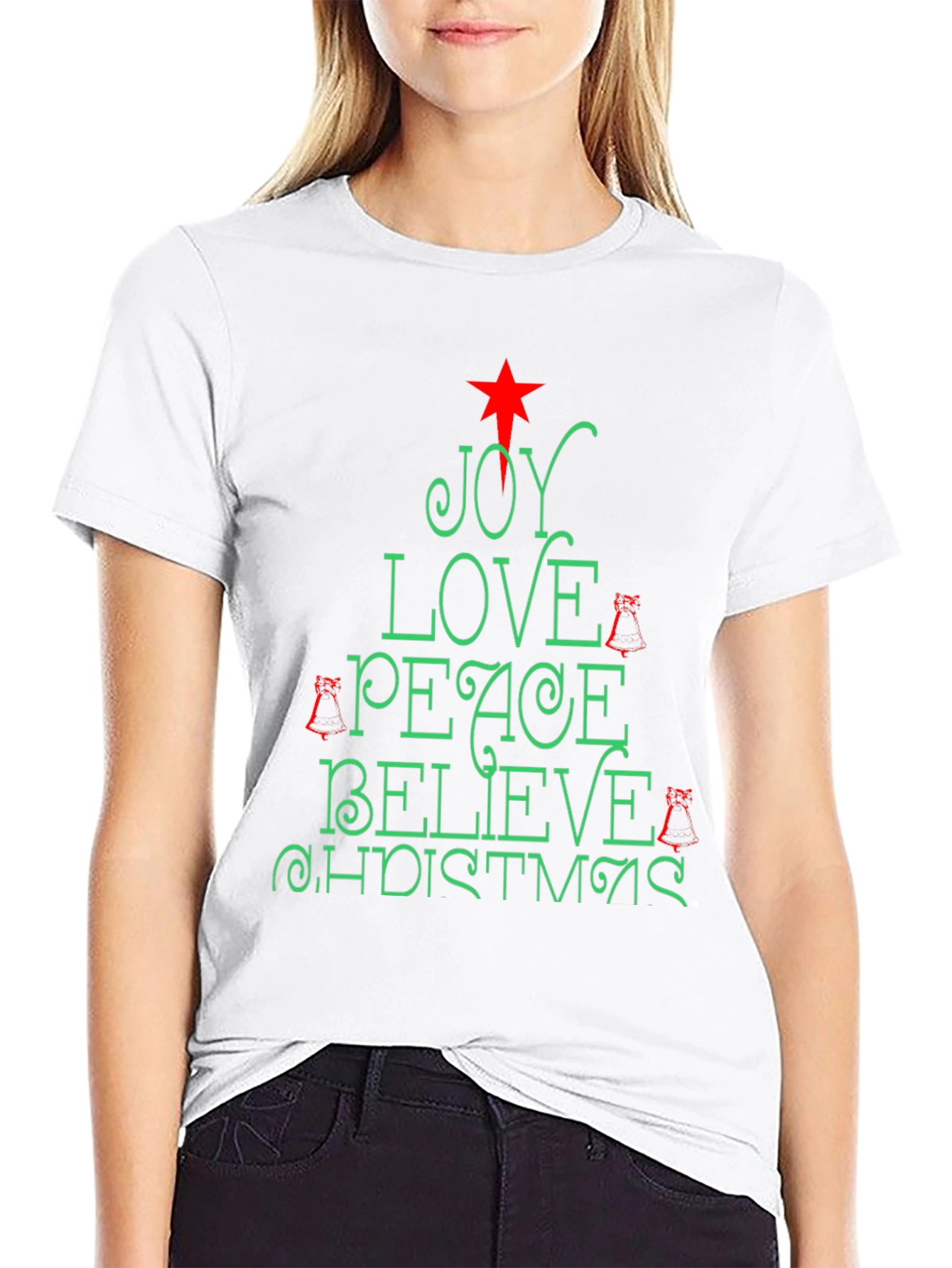 Holiday Christmas Joy Love Peace Tee
