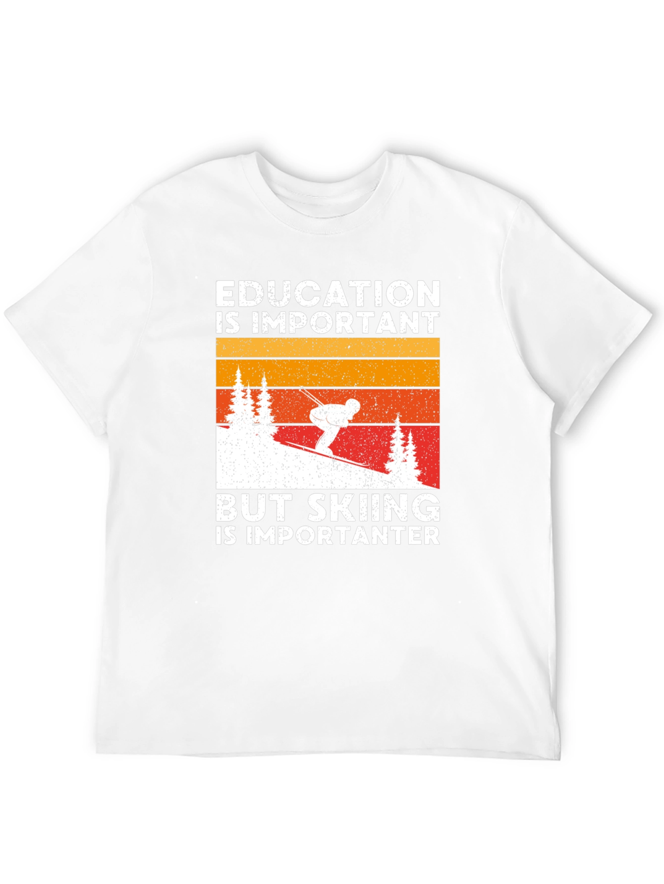 Education is Important But Skiing Tee
