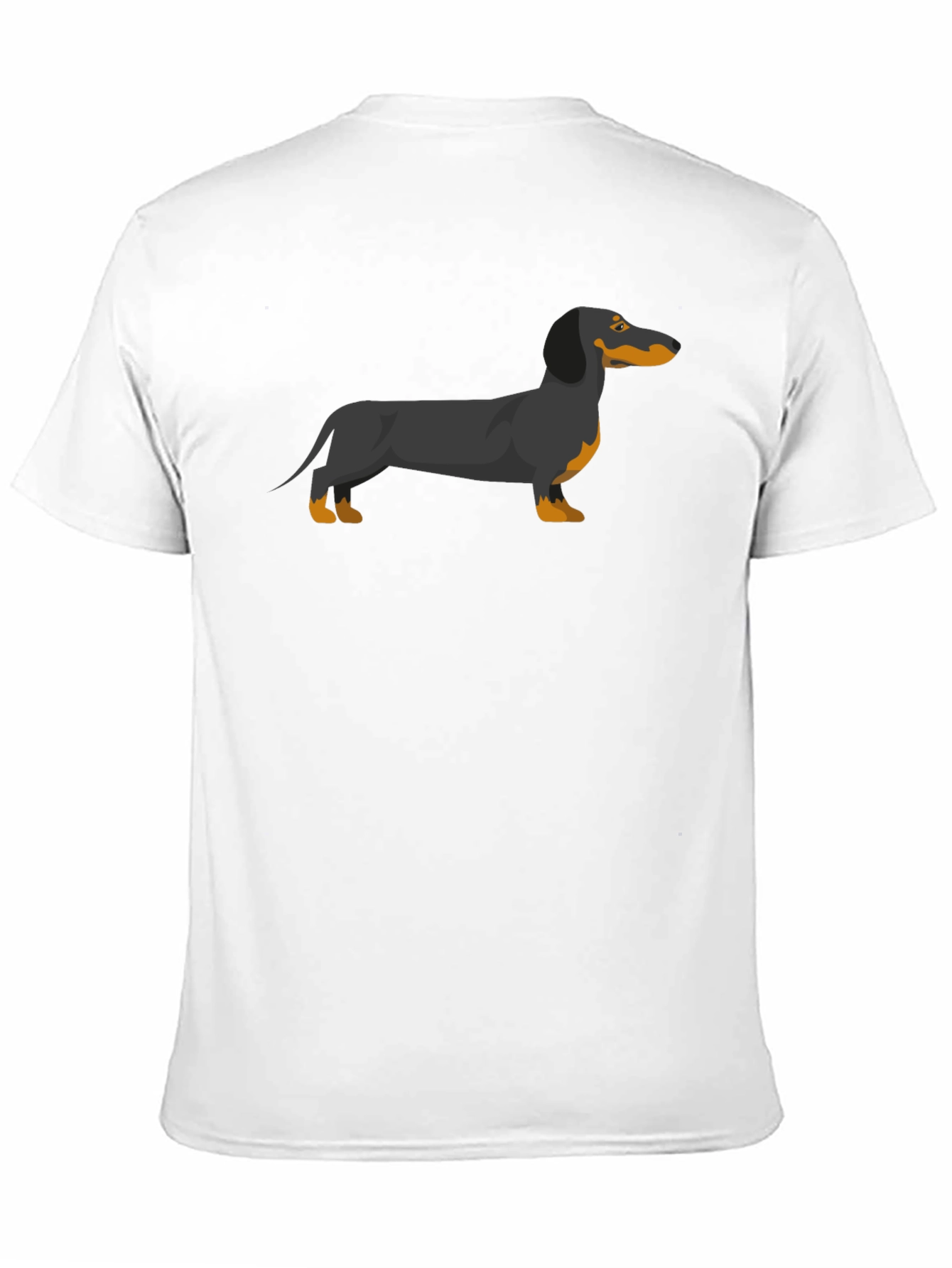 Dachshund Graphic Tee - Black Cotton T-Shirt