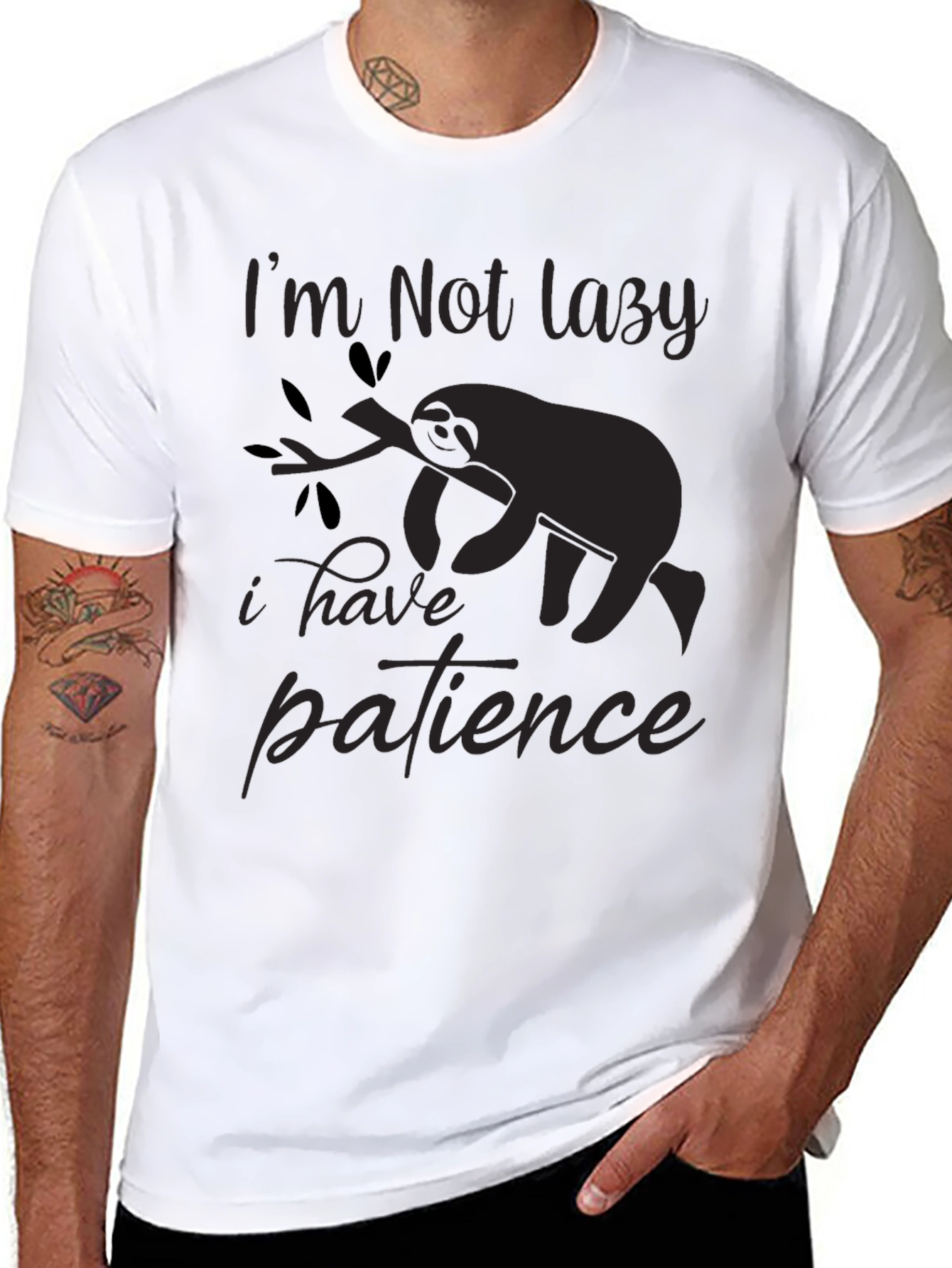 Im Not Lazy T-Shirt Sloth Patience Graphic Tee