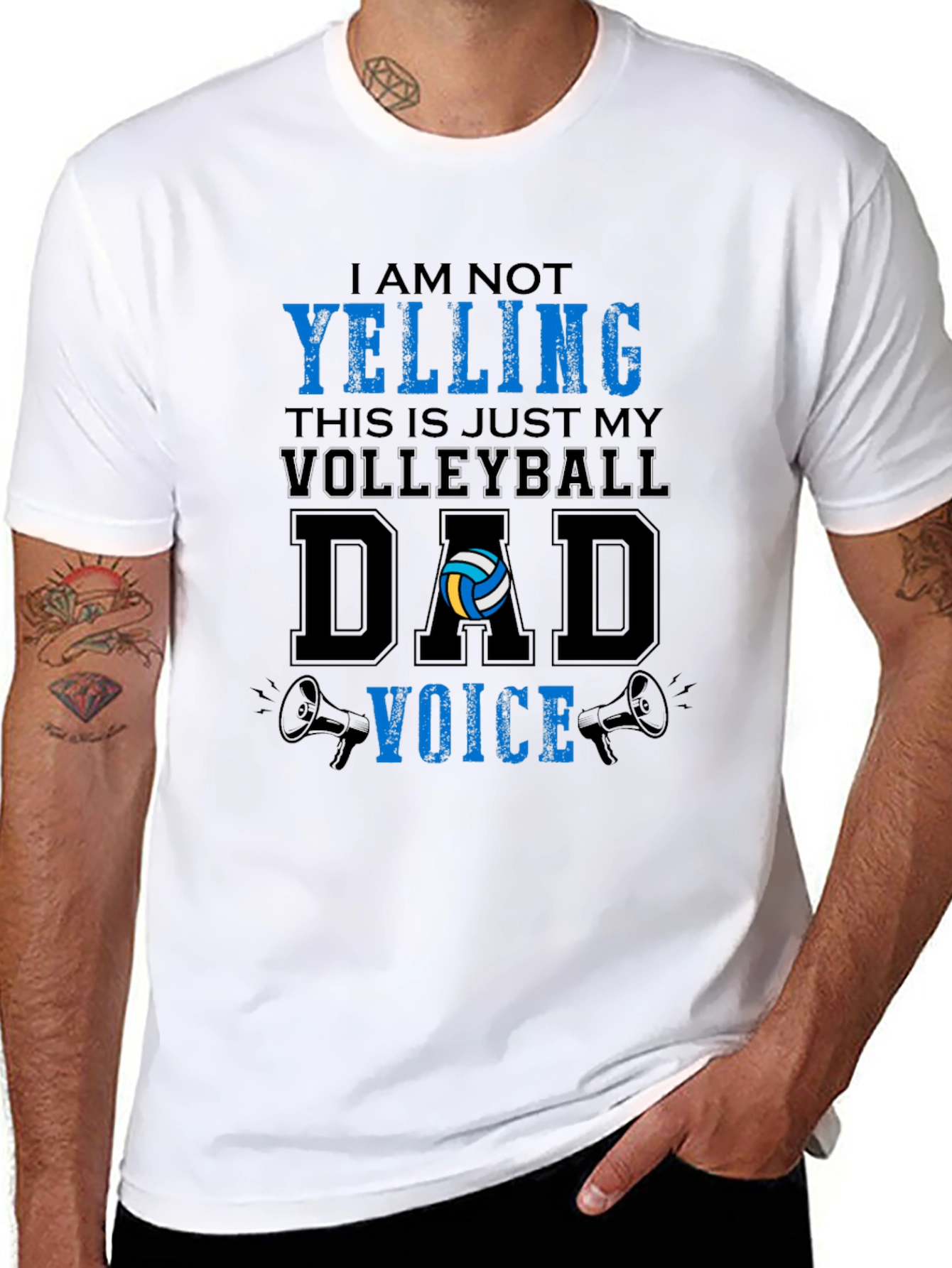 Volleyball Dad Voice Graphic T-Shirt