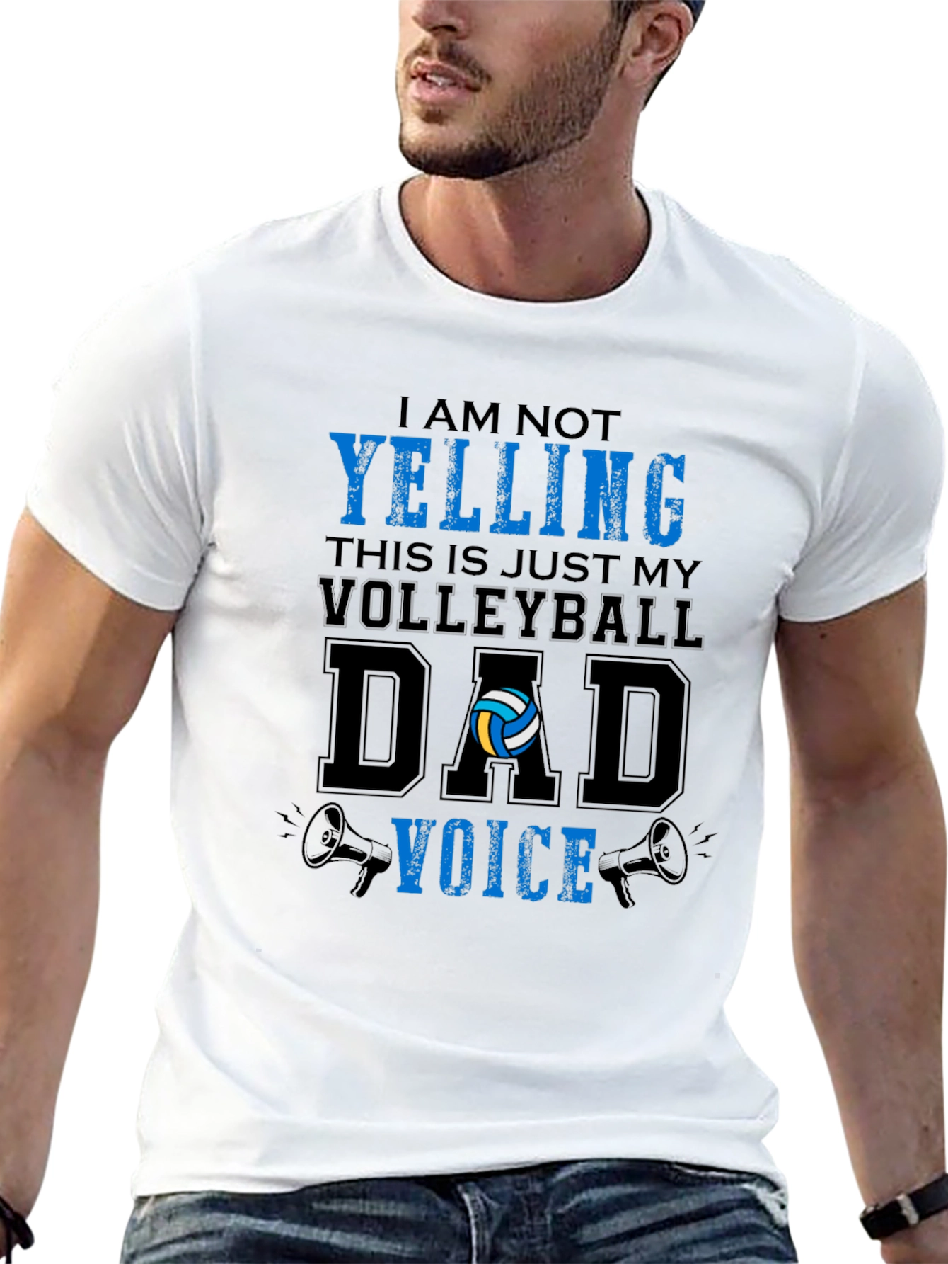 Volleyball Dad Voice Graphic T-Shirt