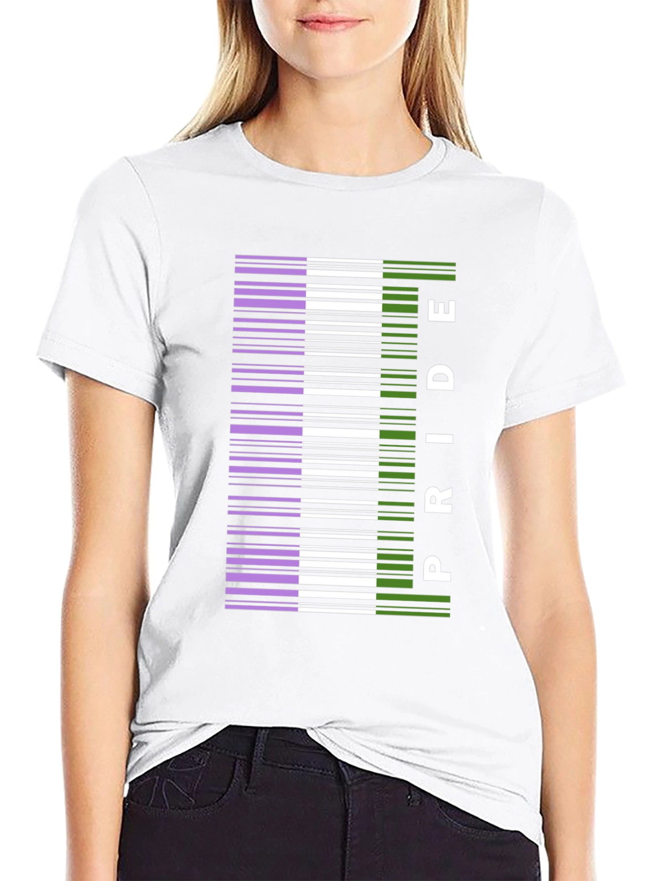 Pride Barcode Graphic Tee - Black