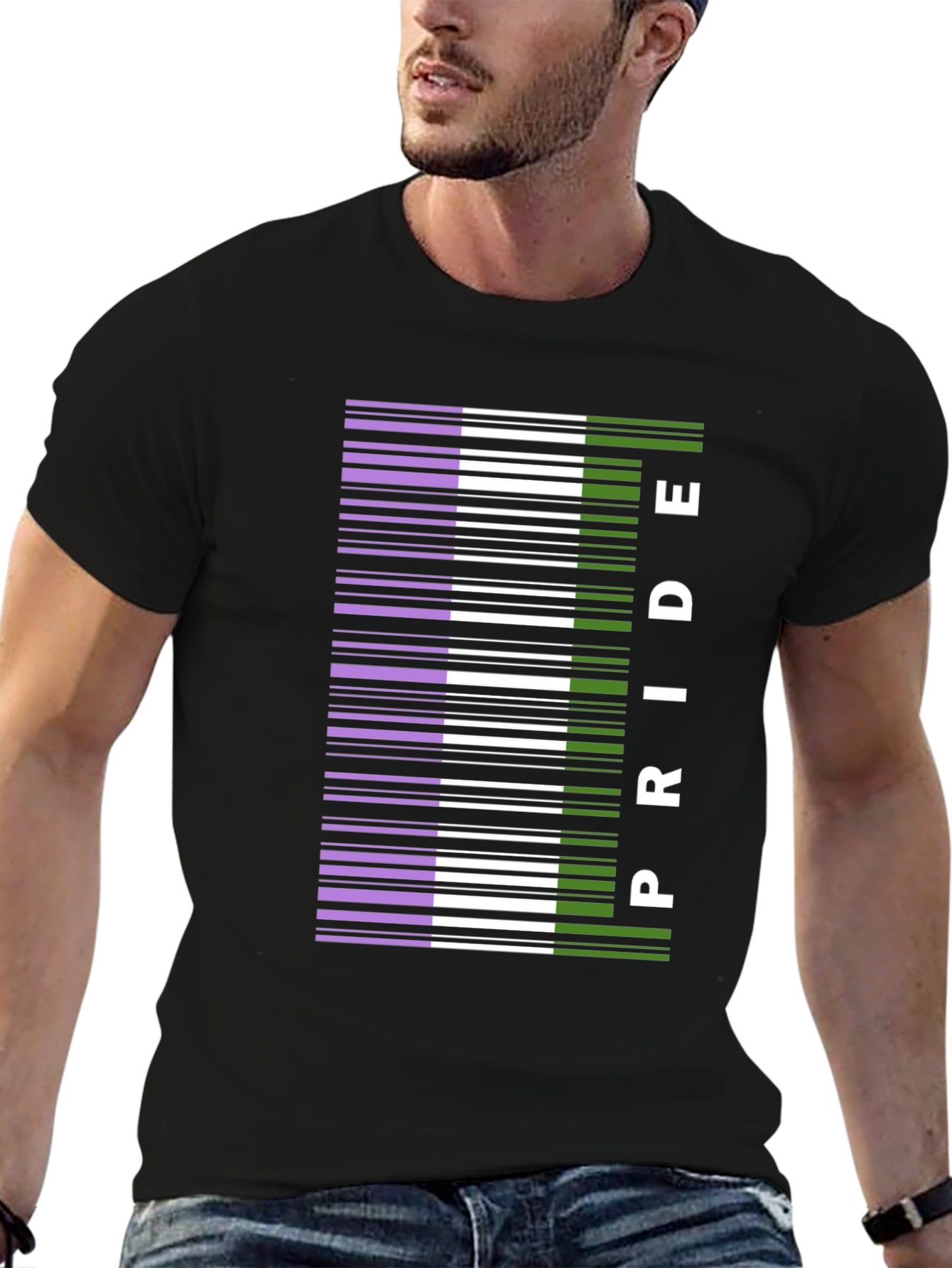 Pride Barcode Graphic Tee - Black