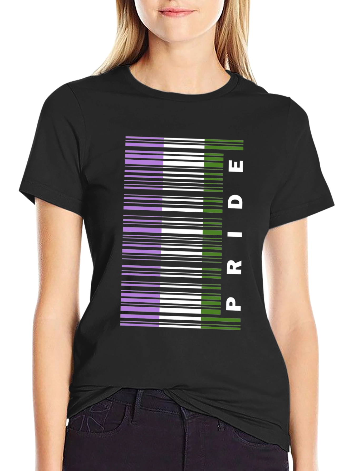 Pride Barcode Graphic Tee - Black