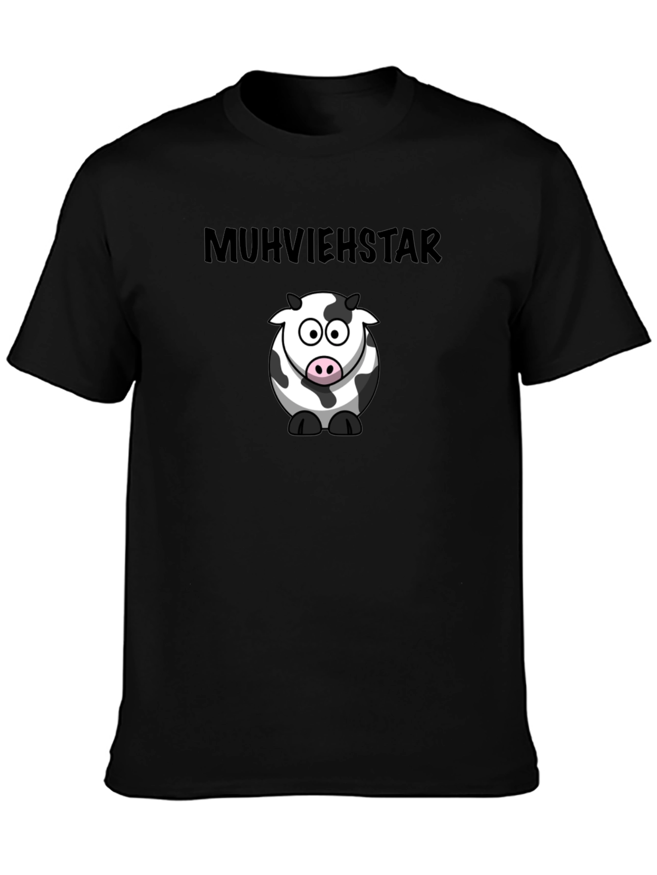 Muhviehstar Cow Graphic Black T-Shirt