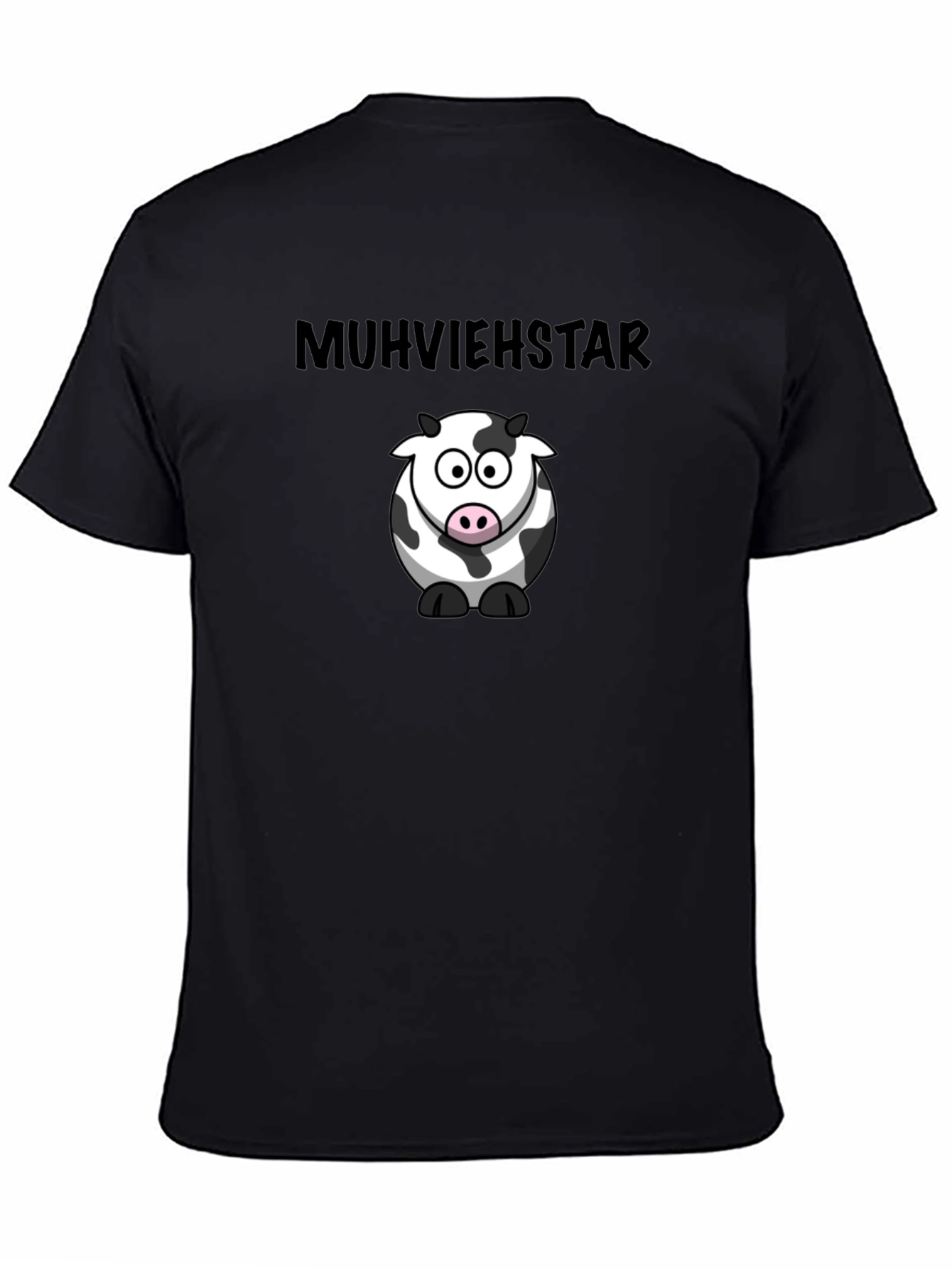 Muhviehstar Cow Graphic Black T-Shirt