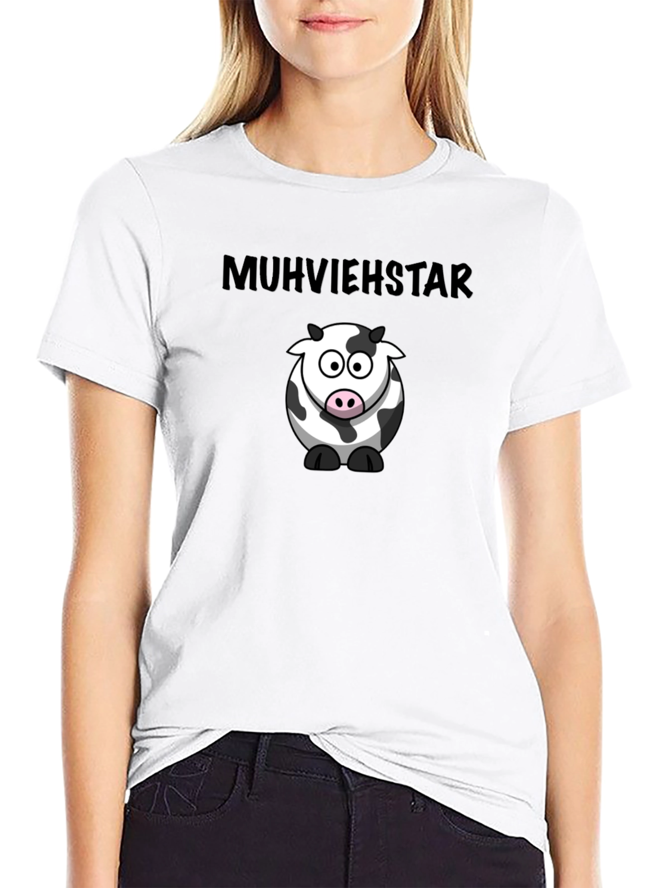 Muhviehstar Cow Graphic Black T-Shirt
