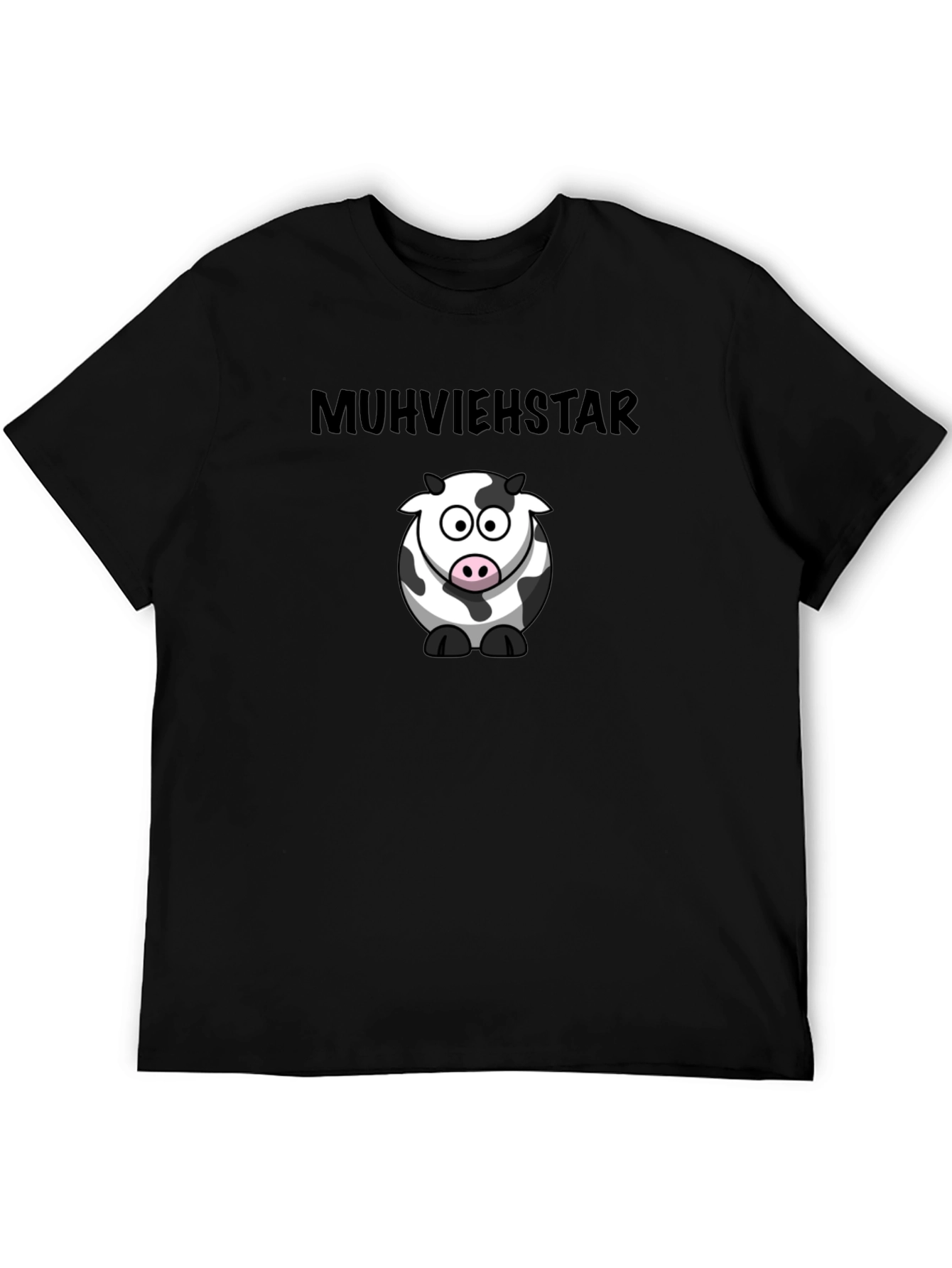 Muhviehstar Cow Graphic Black T-Shirt