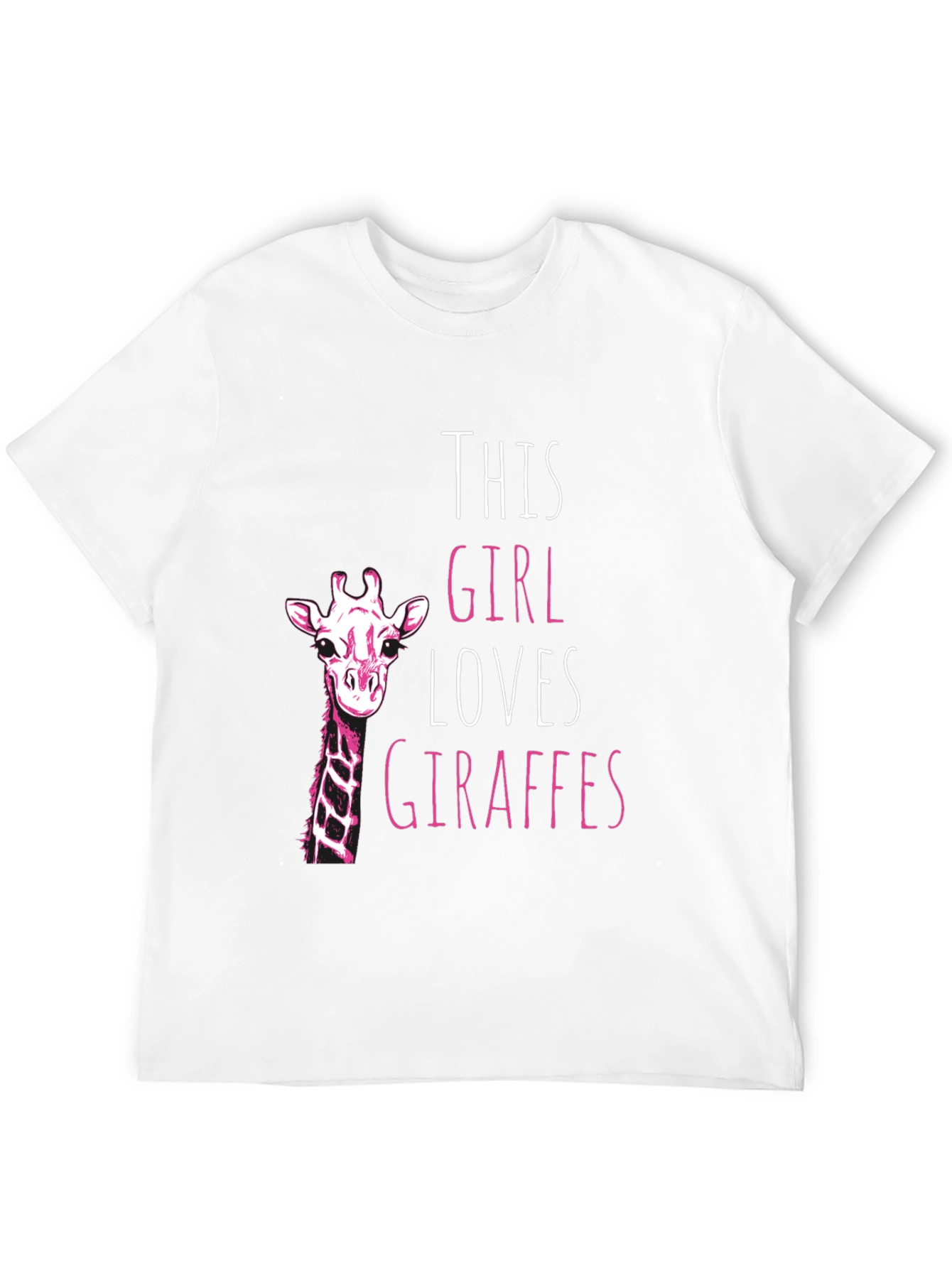 Giraffe Lover Black T-Shirt for Women