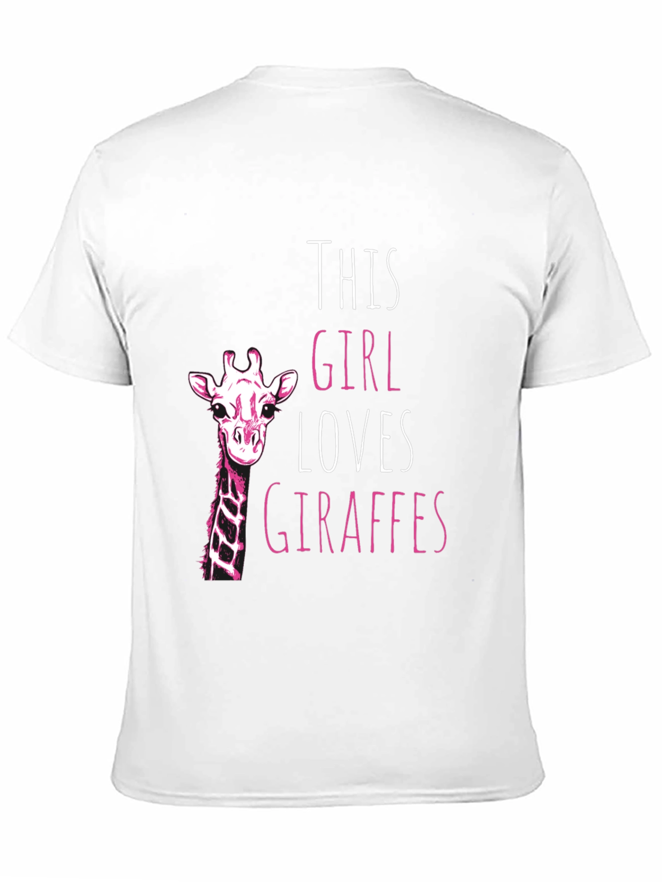 Giraffe Lover Black T-Shirt for Women