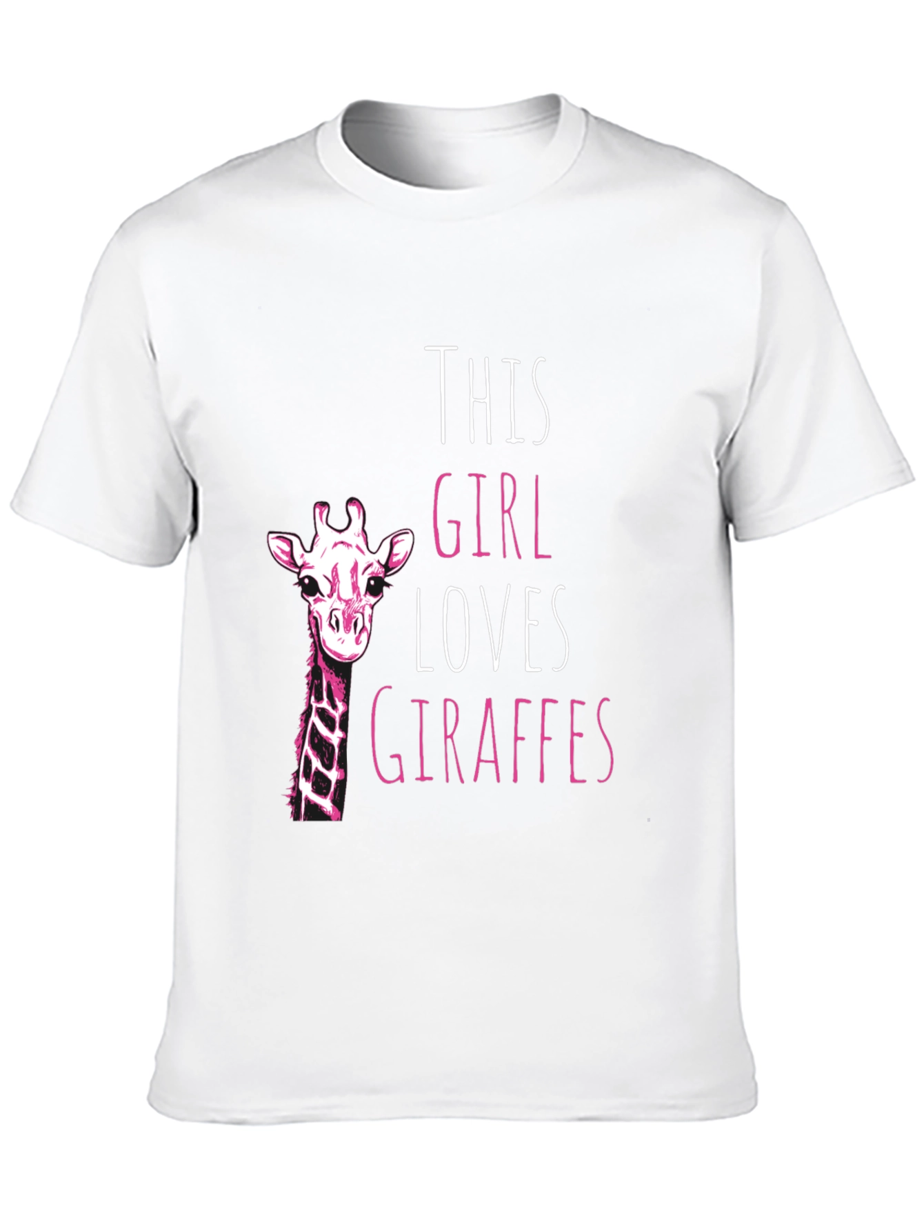 Giraffe Lover Black T-Shirt for Women