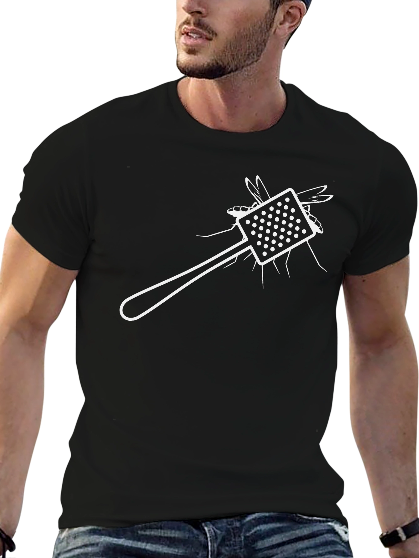 Funny Fly Swatter Graphic Tee - Novelty T-Shirt