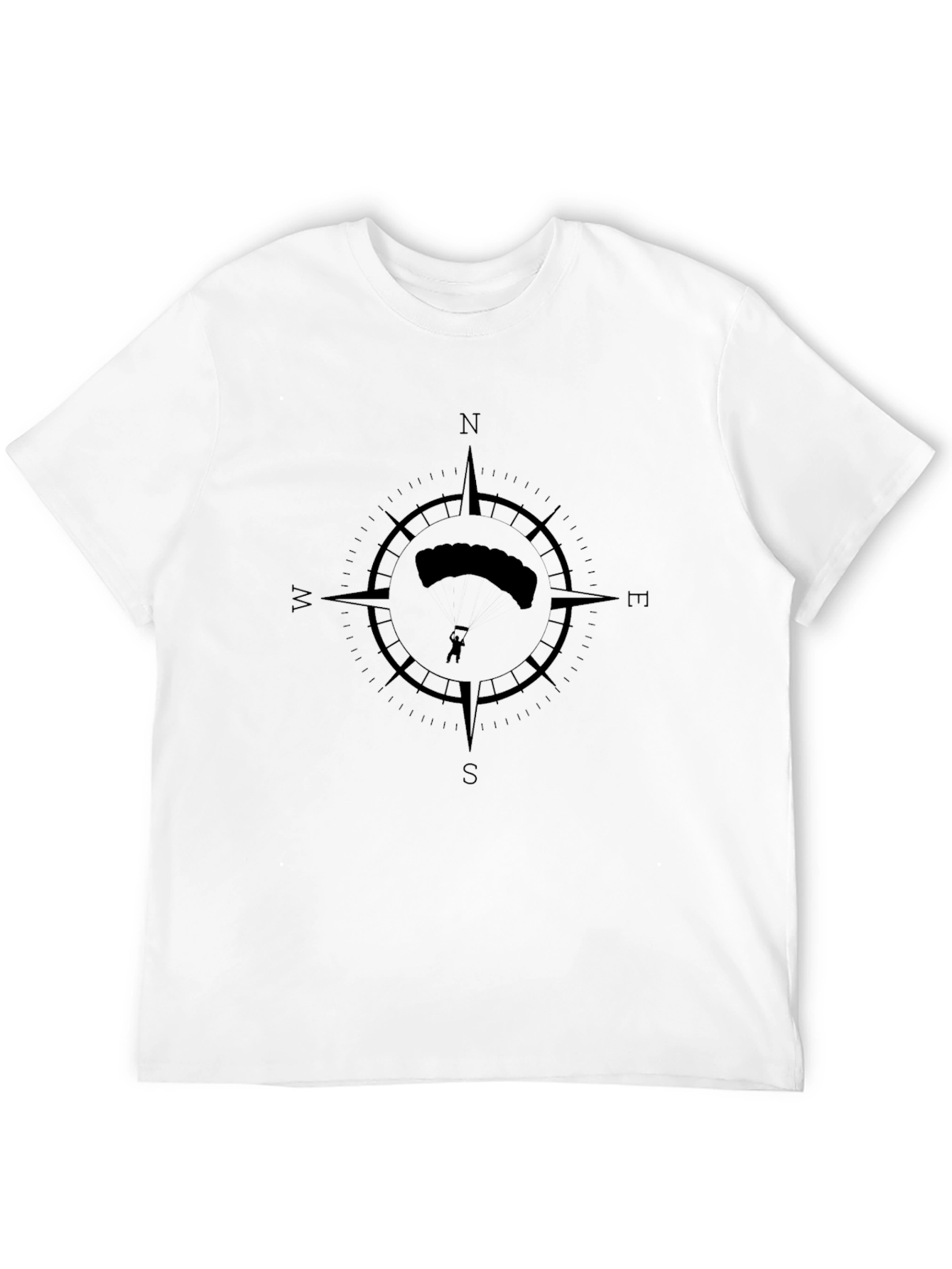 Skydiving Compass Black T-Shirt