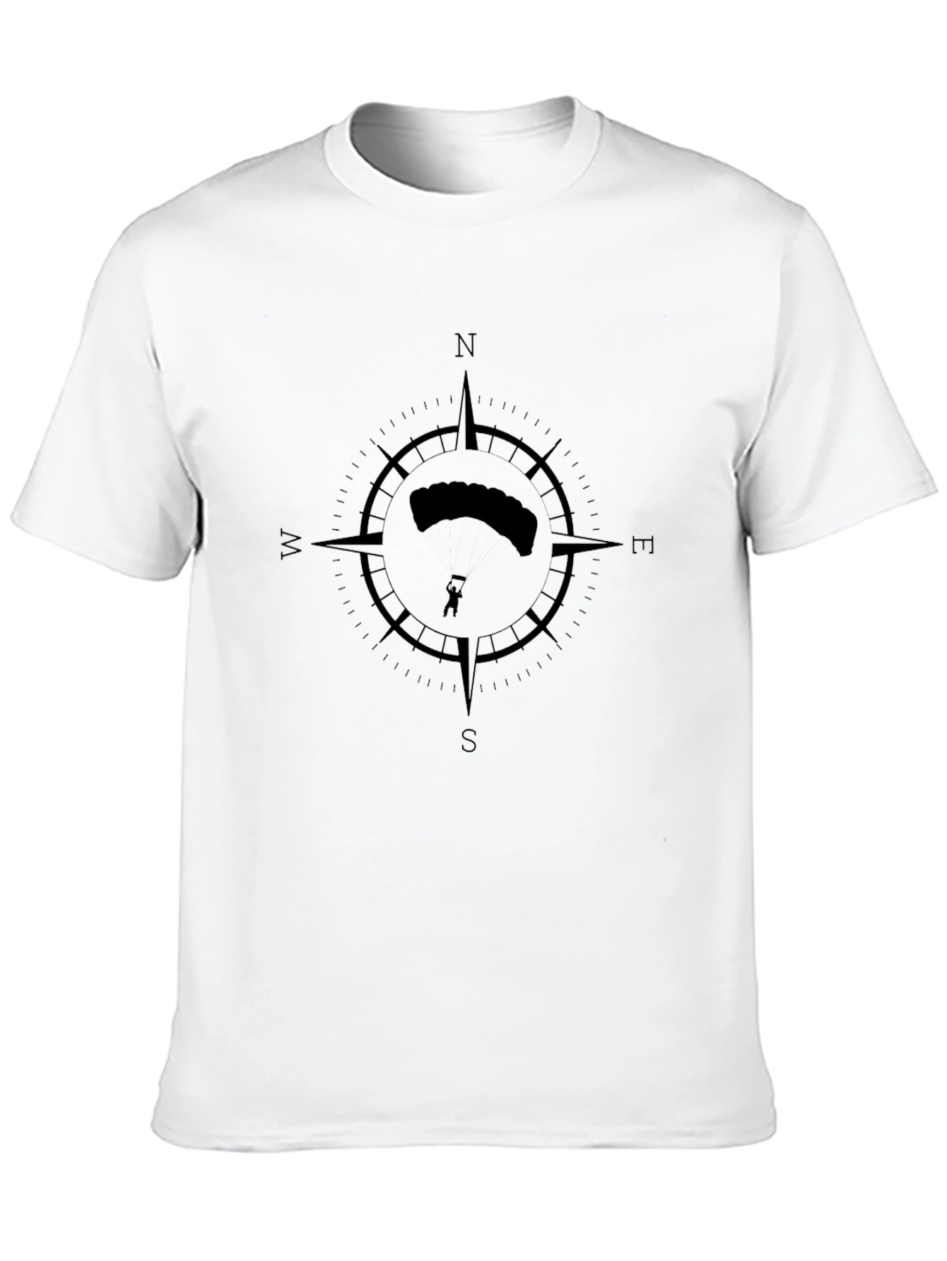 Skydiving Compass Black T-Shirt