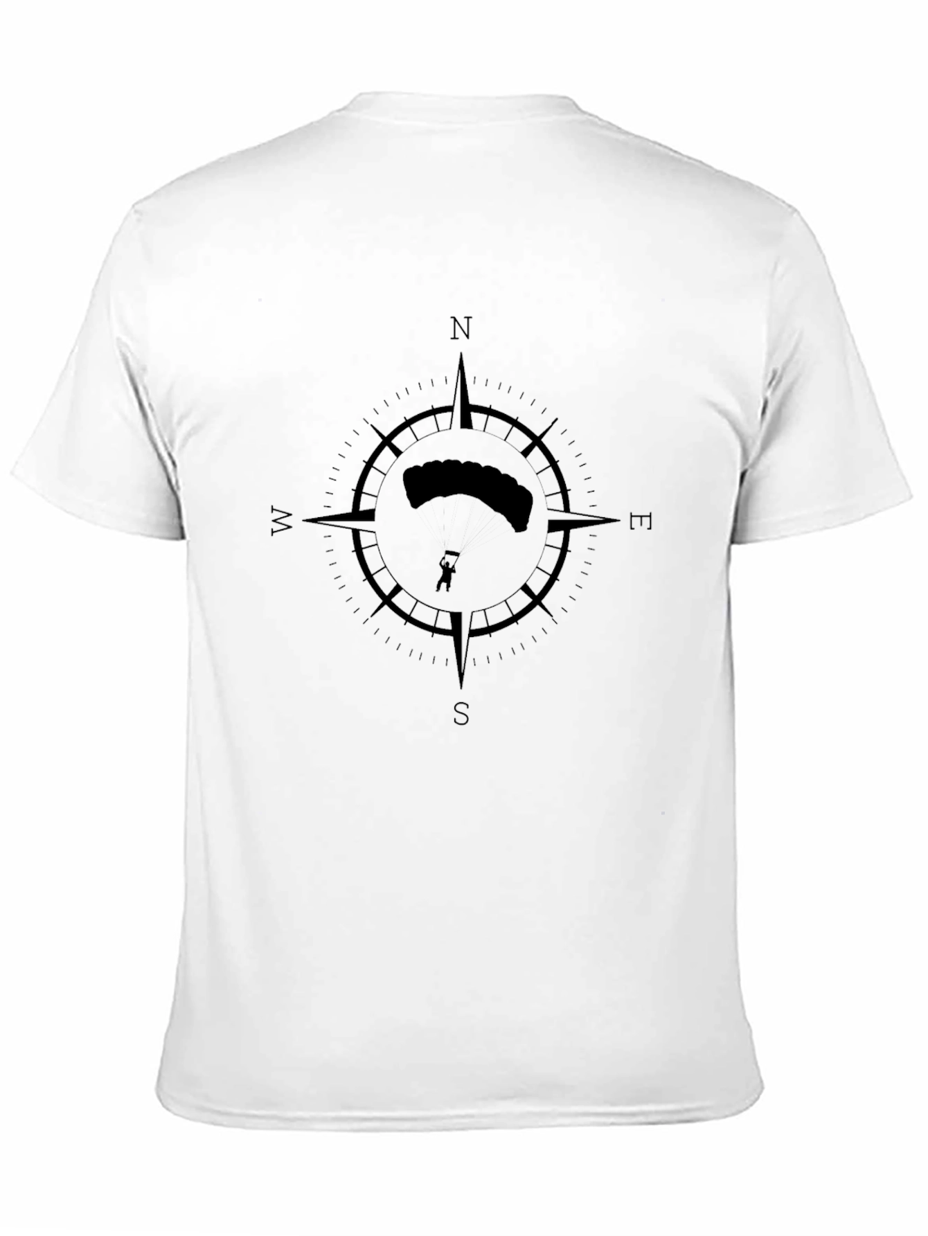 Skydiving Compass Black T-Shirt