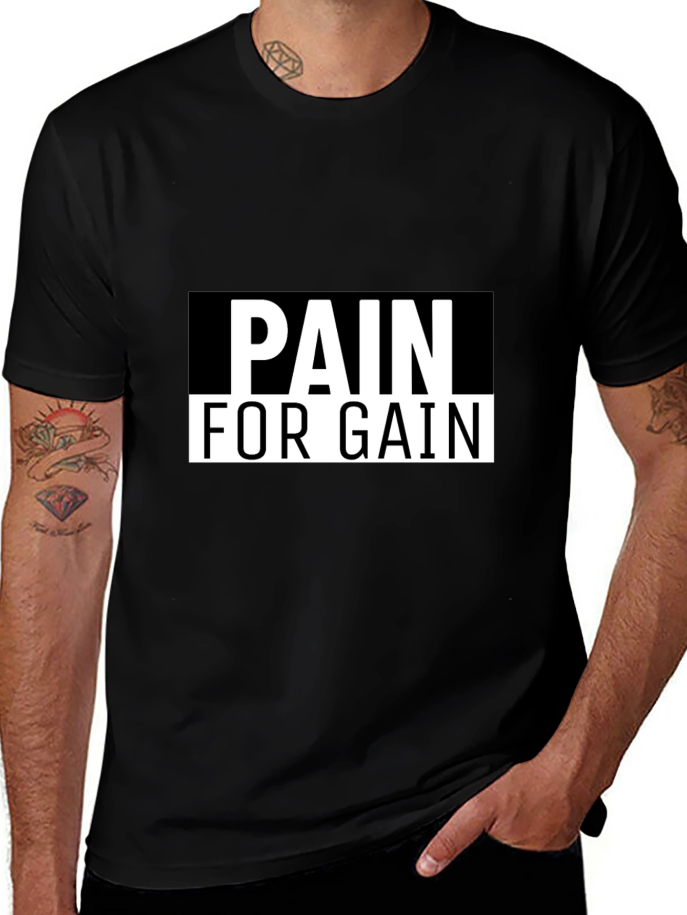 Pain For Gain Black T-Shirt