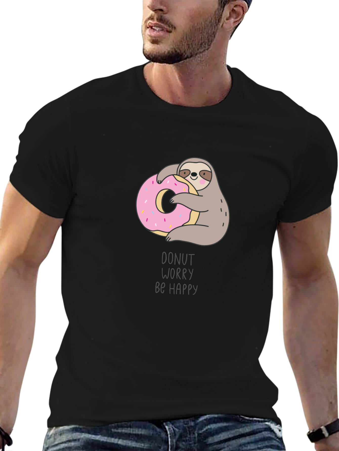 Donut Worry Be Happy Sloth T-Shirt