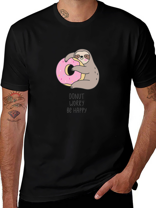 Donut Worry Be Happy Sloth T-Shirt