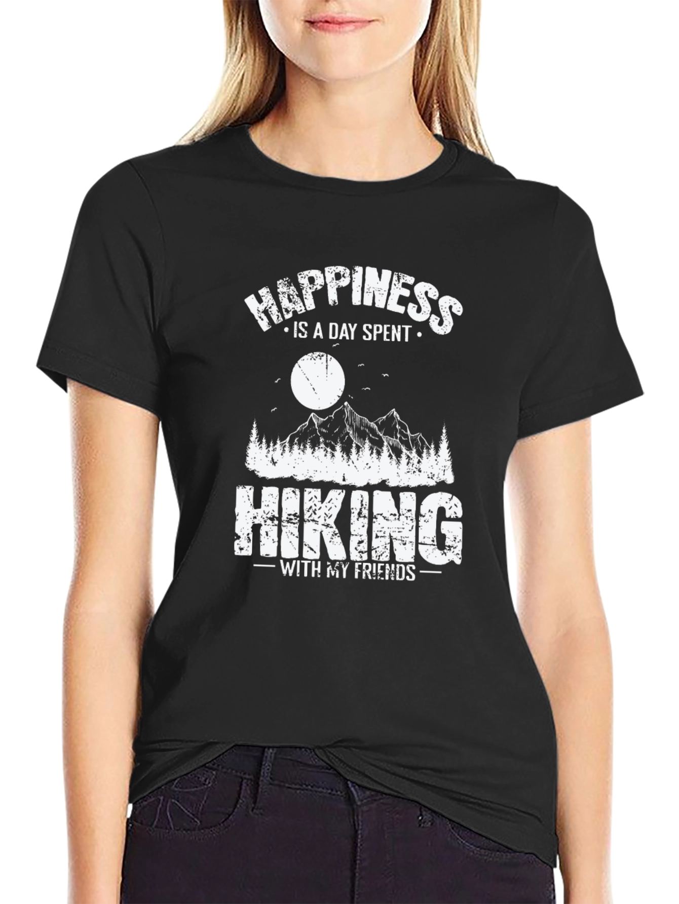 Happiness is Hiking Graphic T-Shirt