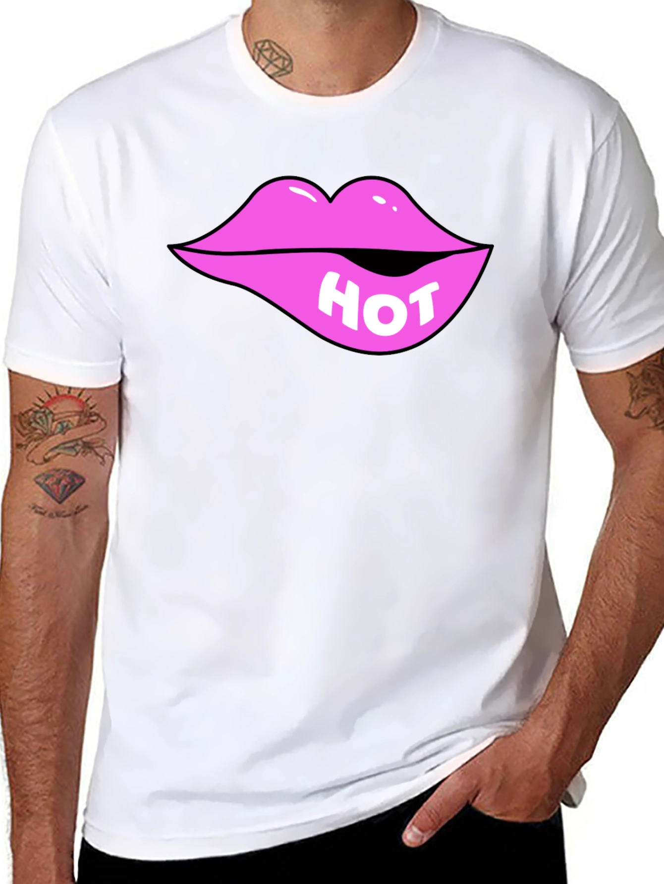 Hot Lips Graphic Tee - Bite Me T-Shirt